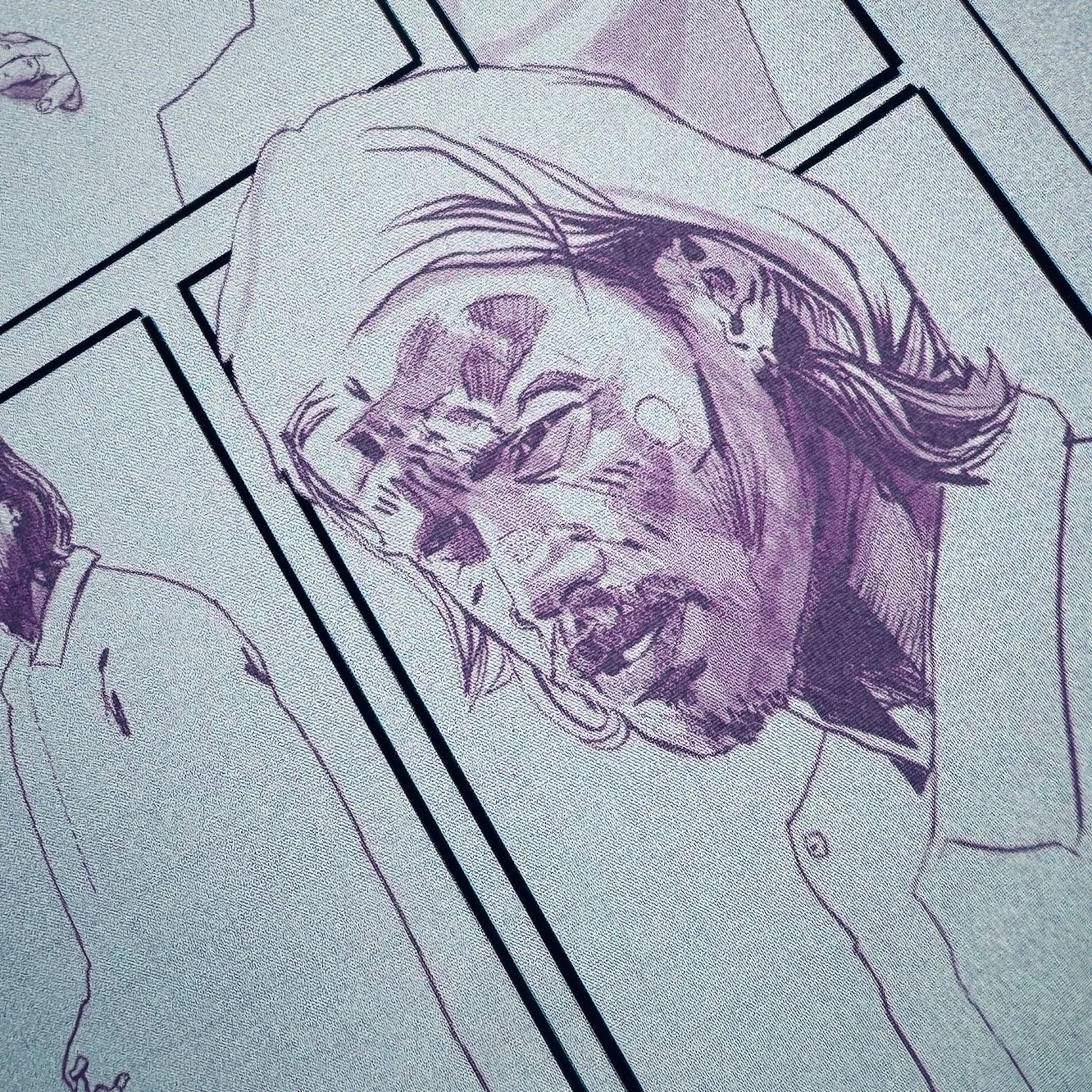 Full details coming soon. A new comic book project with support from The Arts Council England. I&rsquo;m currently busy working up frames and finalising details of the adaptation from film to graphic novel. - Face study. A page full of headz! 
.
.
.
