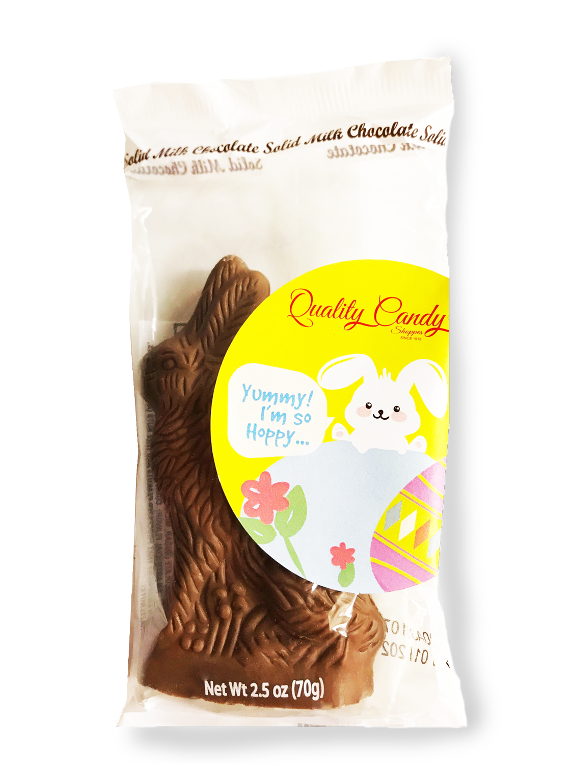 SOLID MILK CHOCOLATE BUNNY (small) 2.5oz