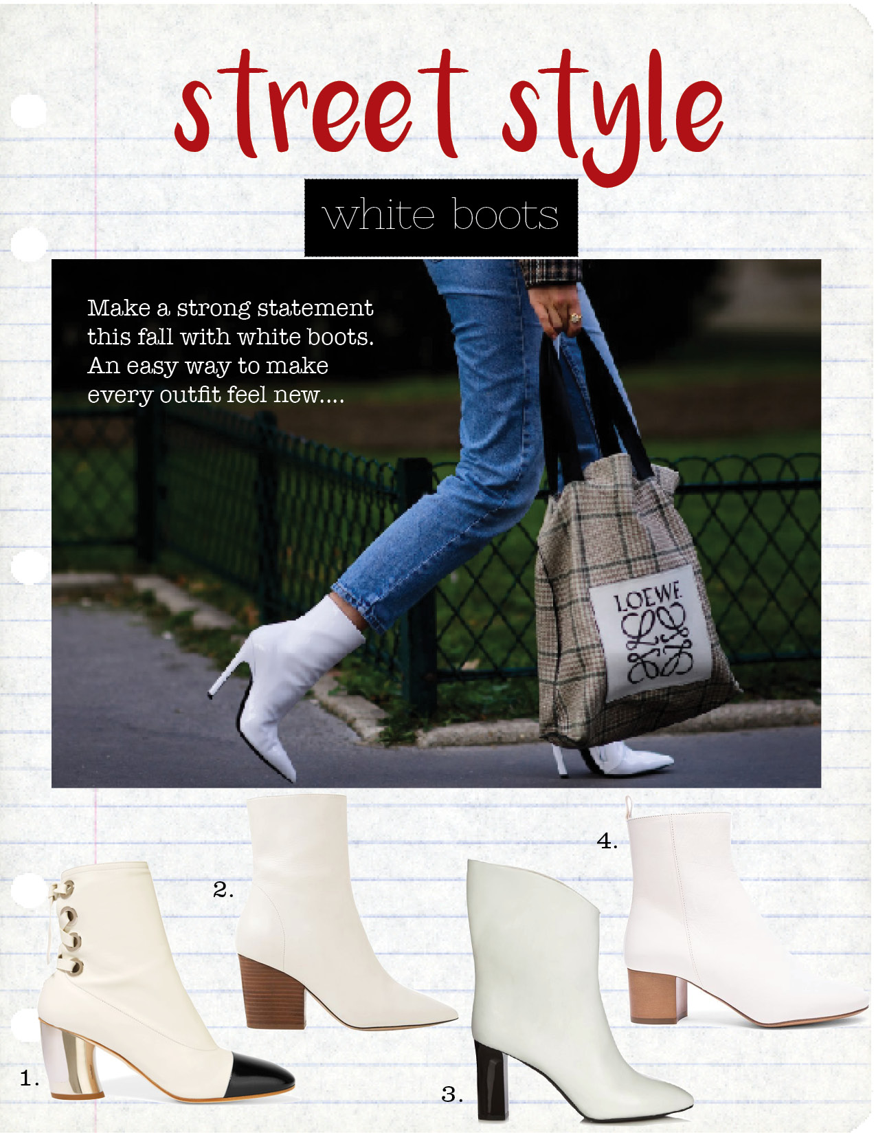 1. Proenza Schouler Ankle Boot, $995, net-a-porter.com 2. Iro Bootie, $480, iroparis.com 3. Acne Ankle Boot, $792, matchesfashion.com 4. Isabel Marant Boot, $585, fwrd.com 
