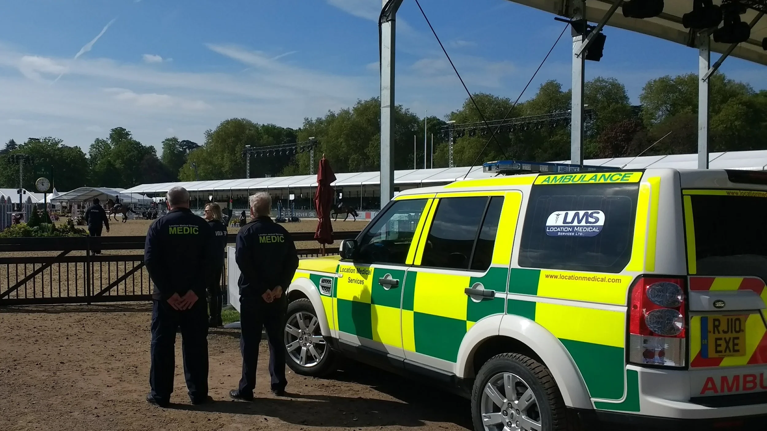 Land Rover ambulance at the Castle Arena