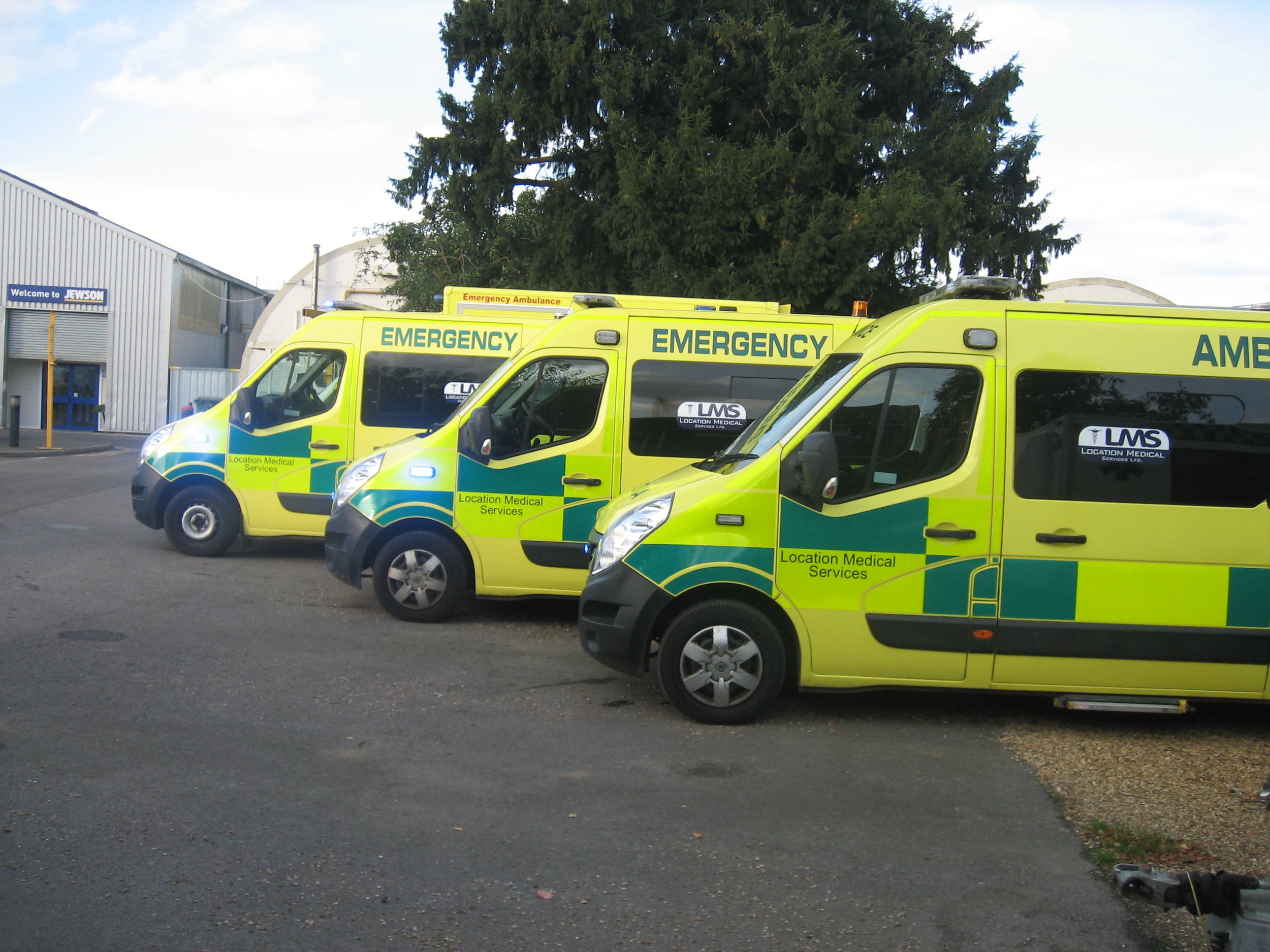 New Location Medical Services Ambulances Arrive