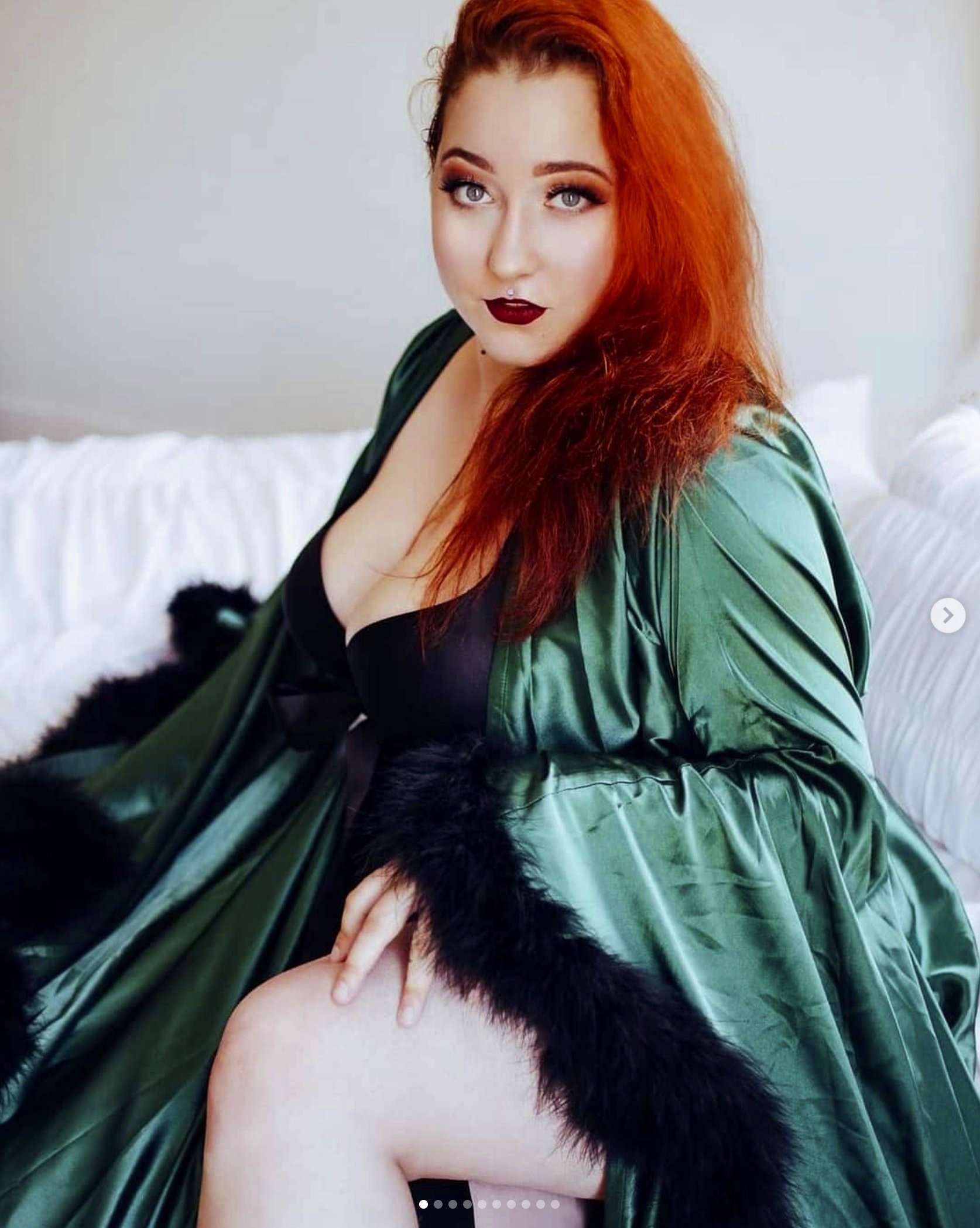 Green Maribou Feather Robe