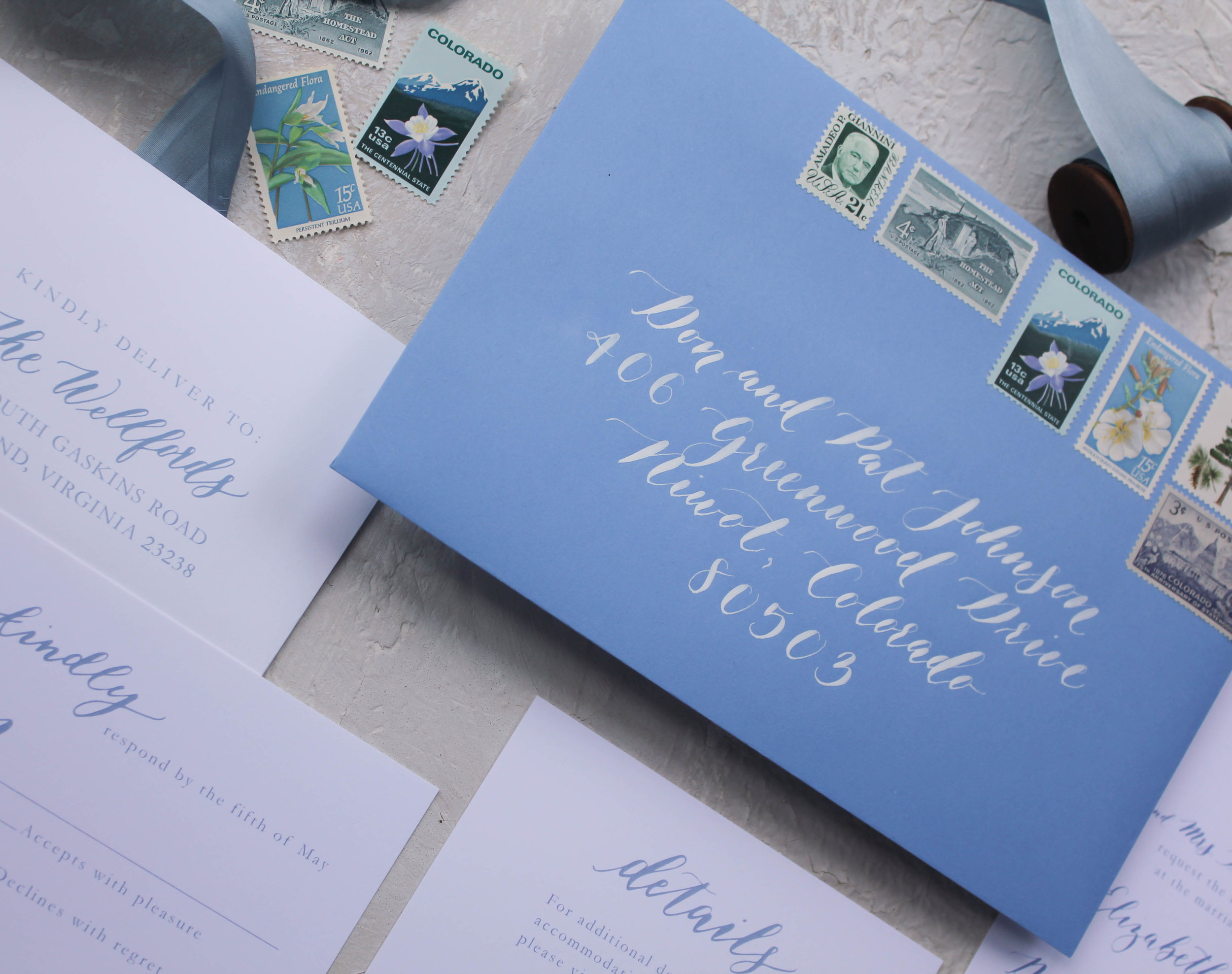 screen printed wedding invitations