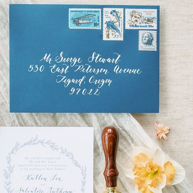 Did you know we have 3 different styles of calligraphy? I wanted to offer different styles because some couples want a more traditional script (like the Austin script seen here) and others like a script that is more fun and playful while still being 
