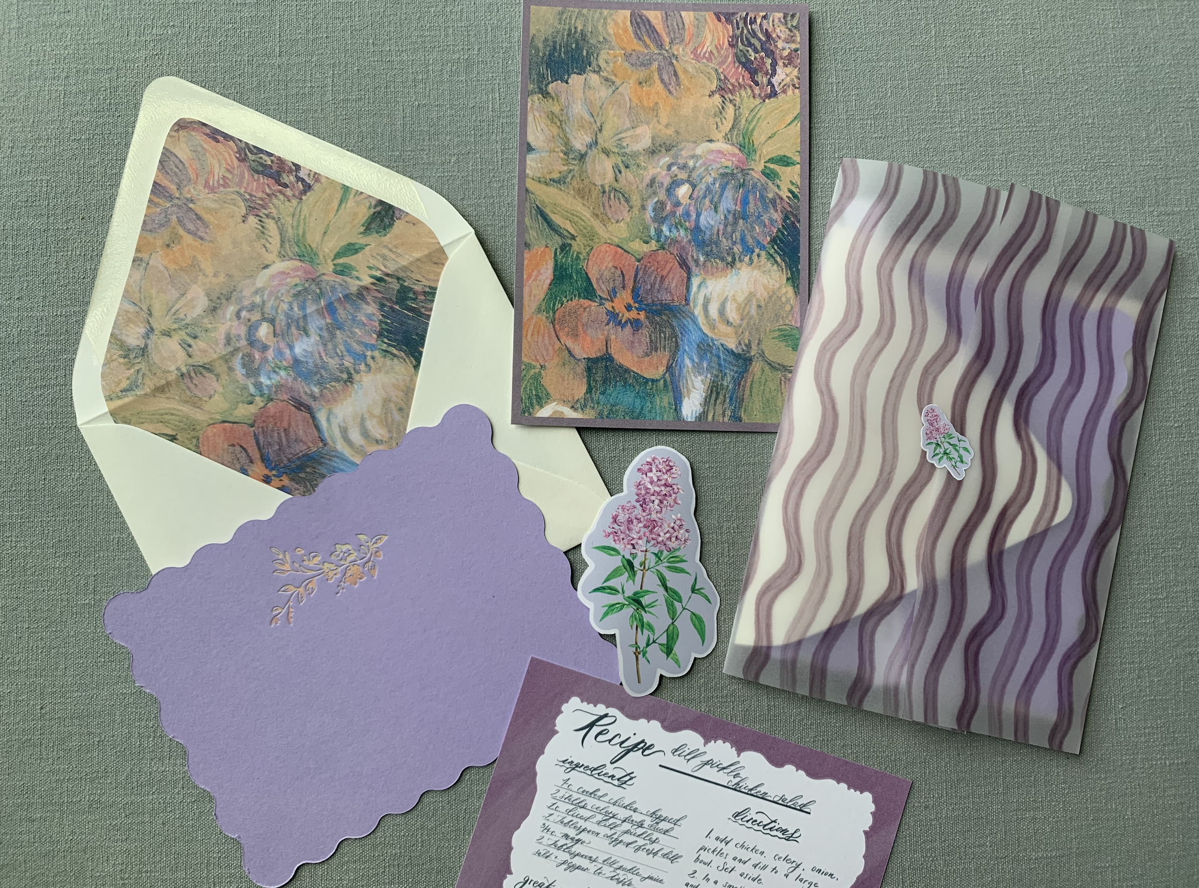 foil pressed stationery cards