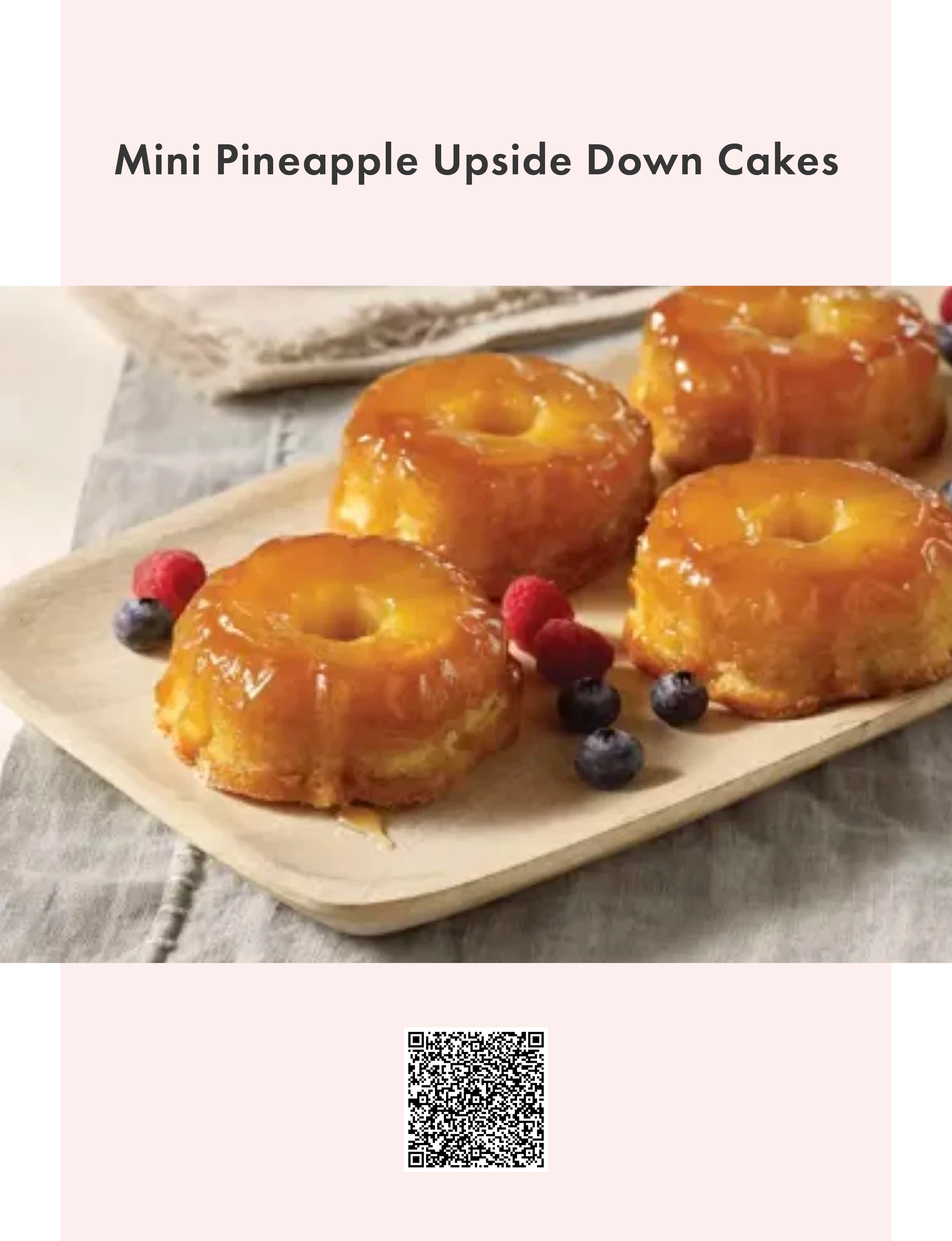mini pineapple upside down cakes