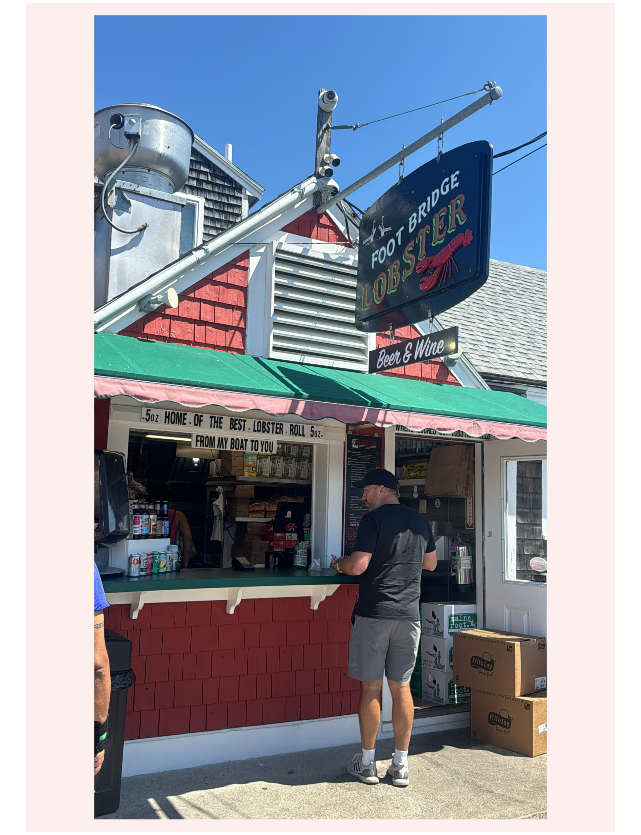 Footbridge Lobster seafood shack in Ogunquit Maine