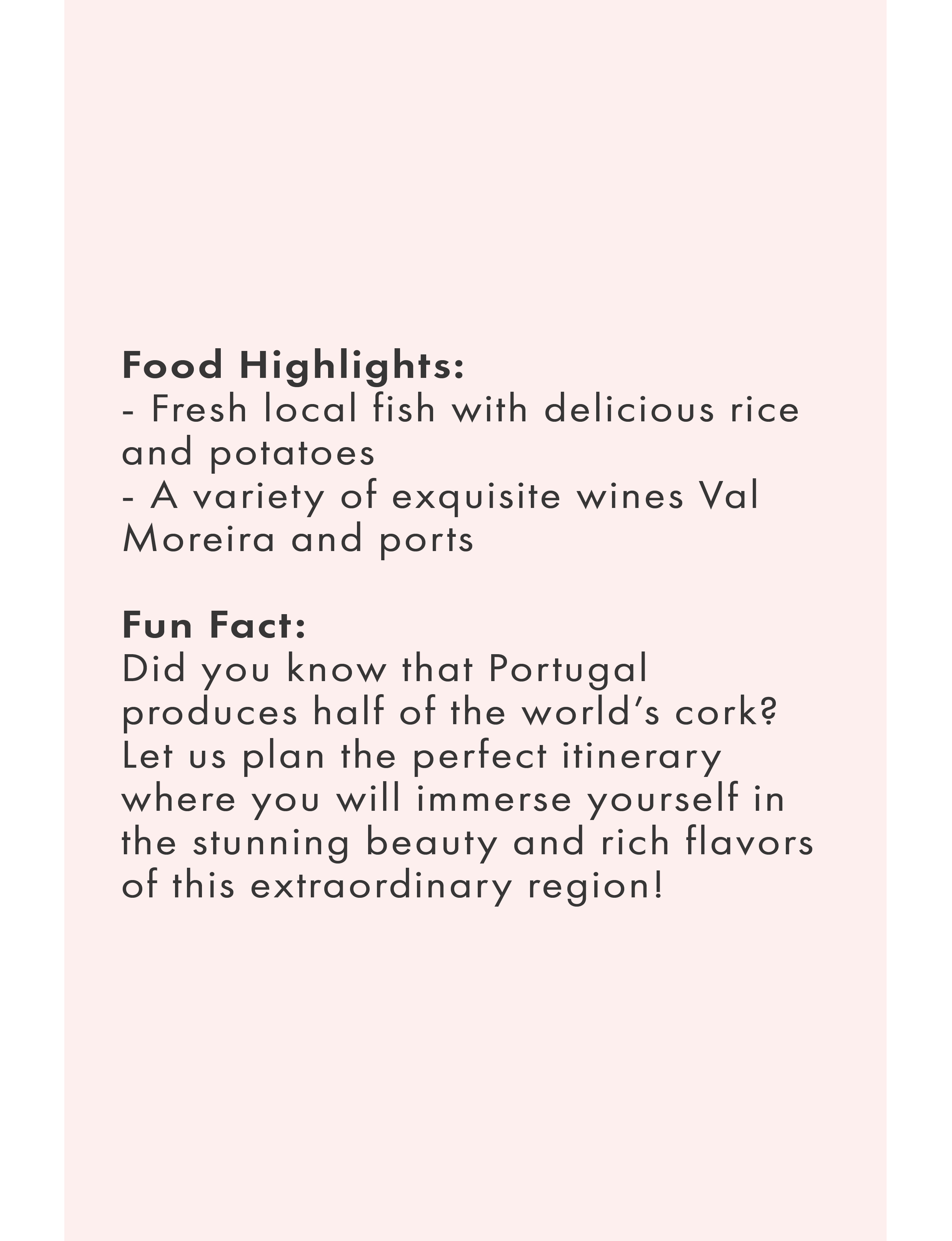 Food and facts about Douro Valley Portugal