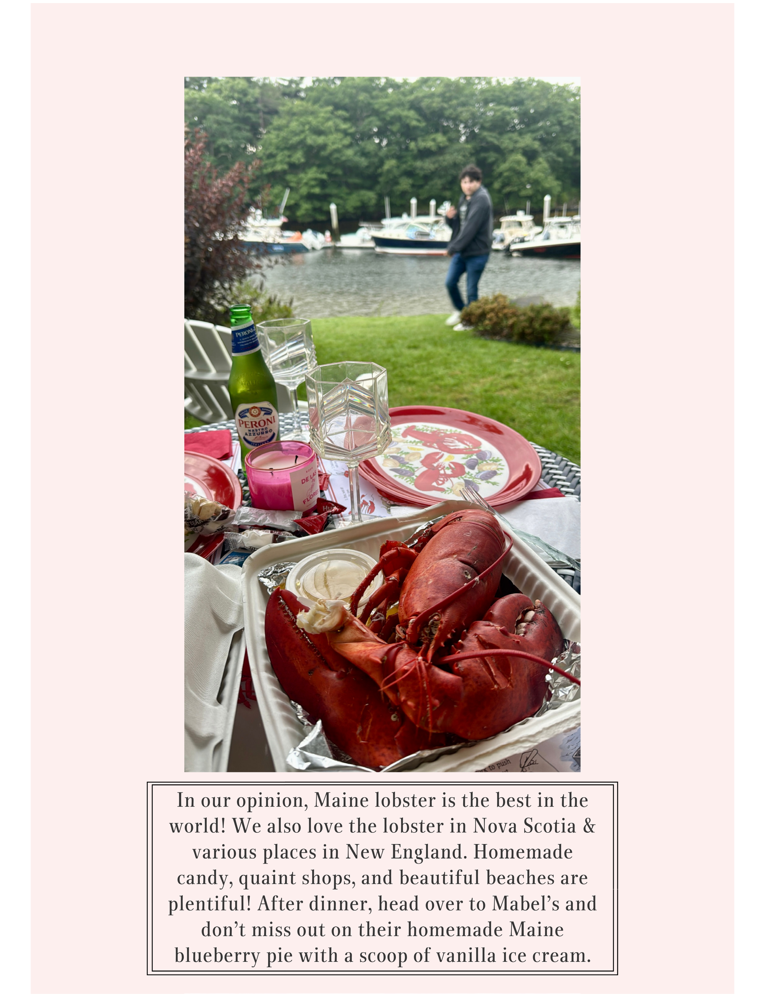 Maine lobster outside tablesetting