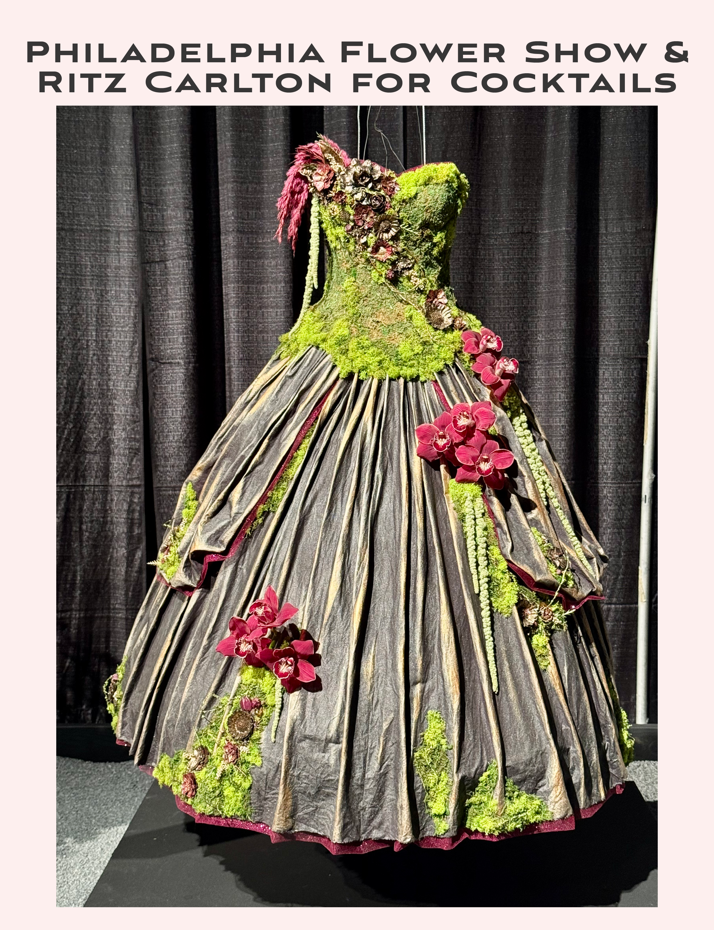 Philadelphia Flower Show dress made with flowers