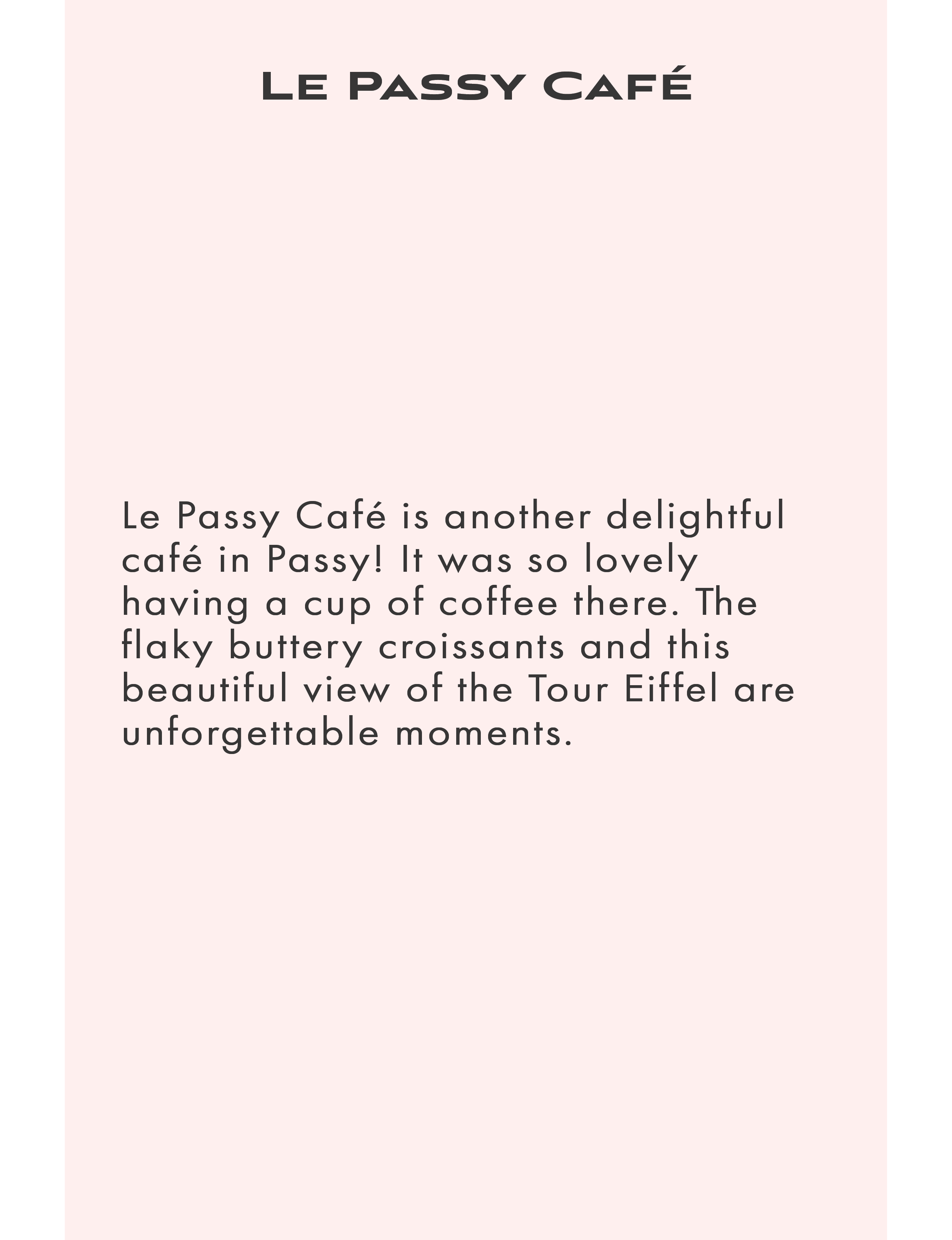 about Passy Café in Paris France