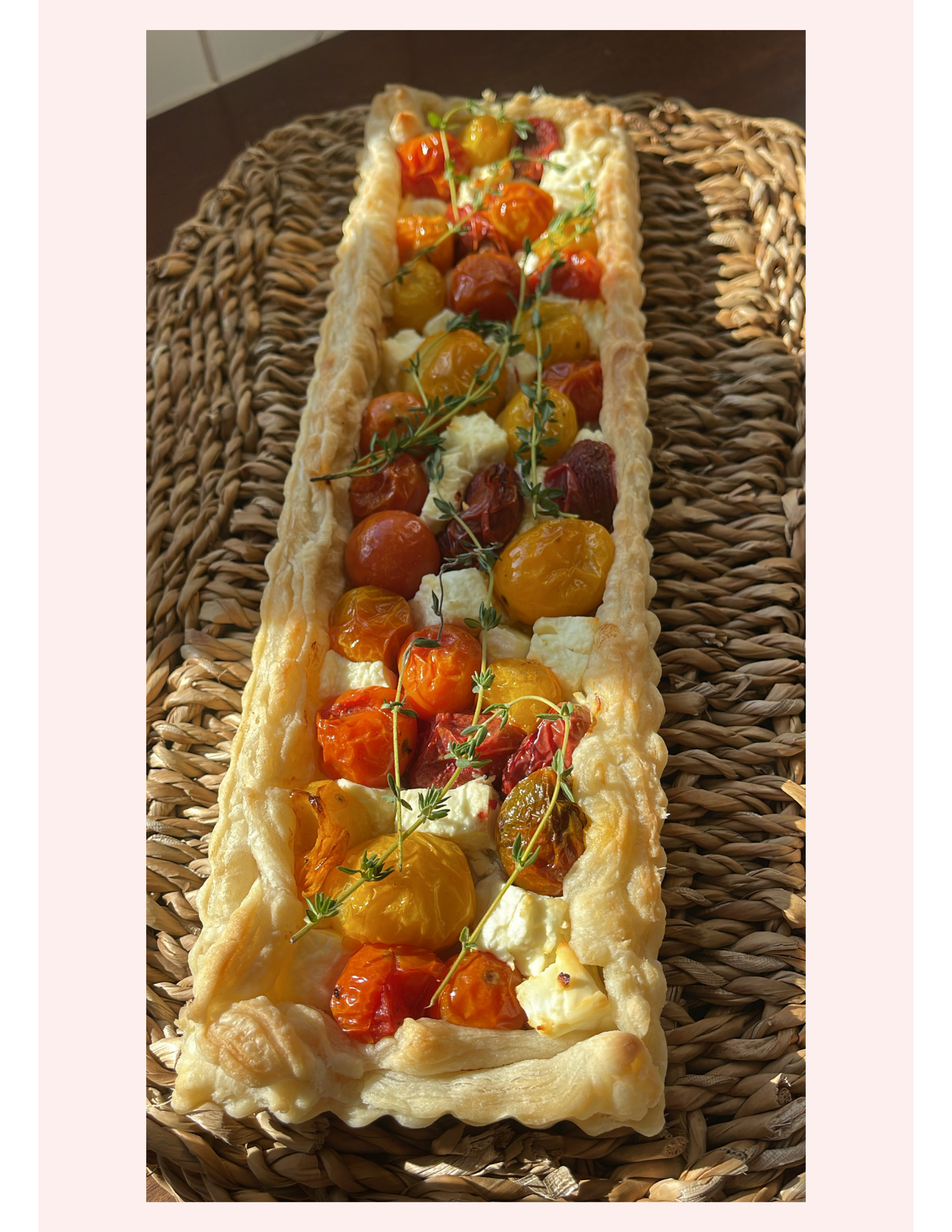 Roasted tomato feta herb tart recipe inspired by Rome Italy —  Sunday Guides
