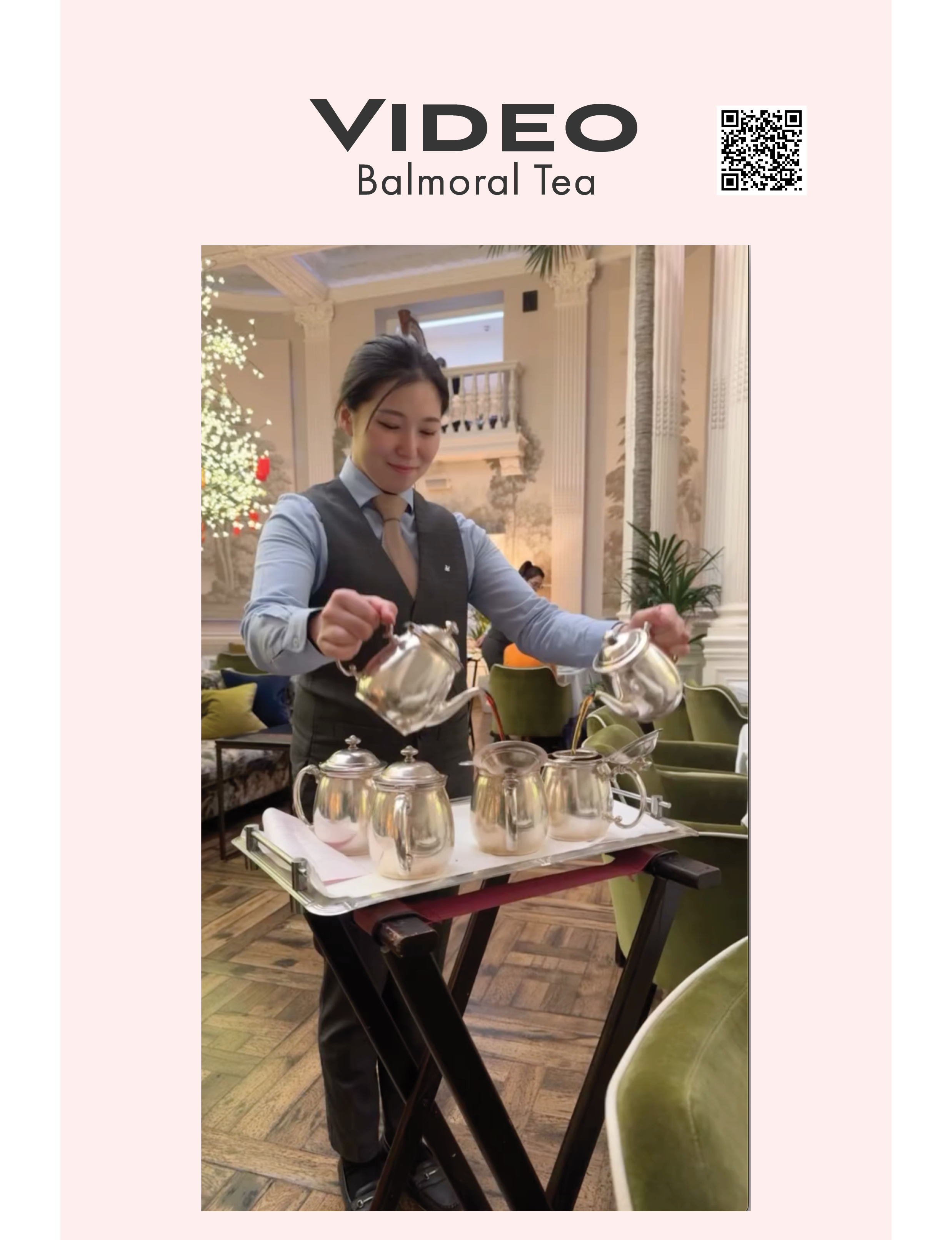 Video of Balmoral high tea at Balmoral Hotel in Edinburgh Scotland