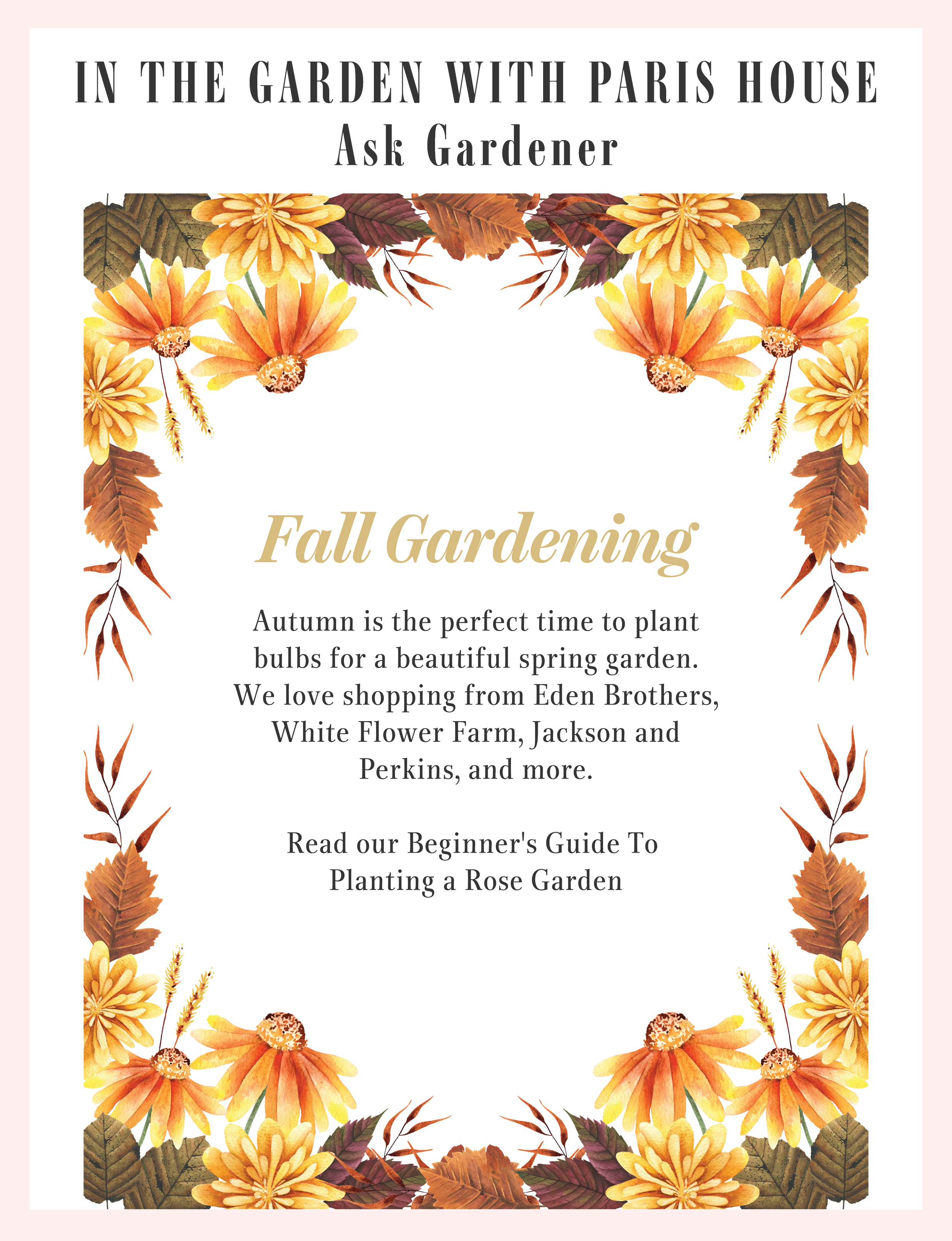 About fall gardening