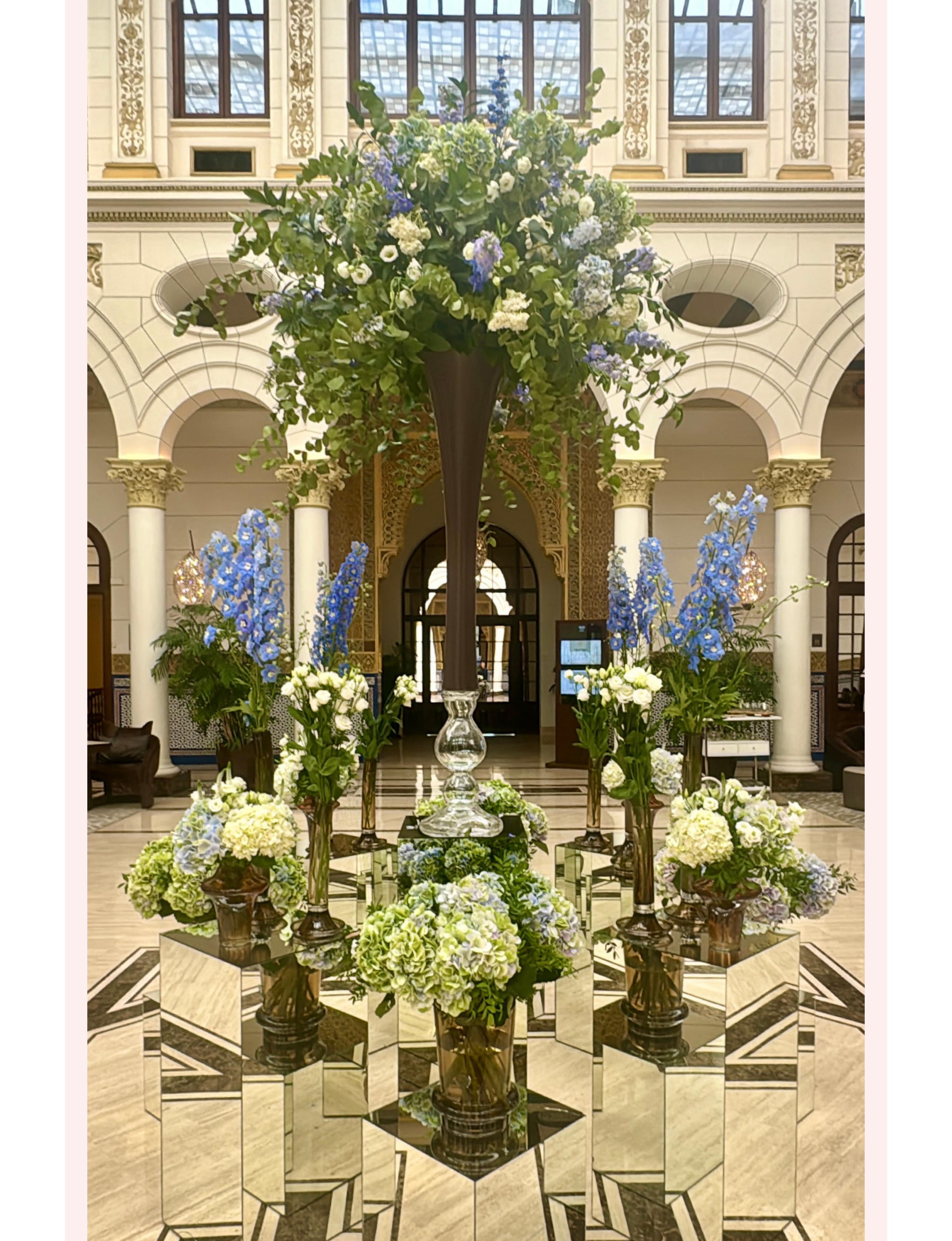 Hotel lobby of The Grand Miramar in Málaga Spain