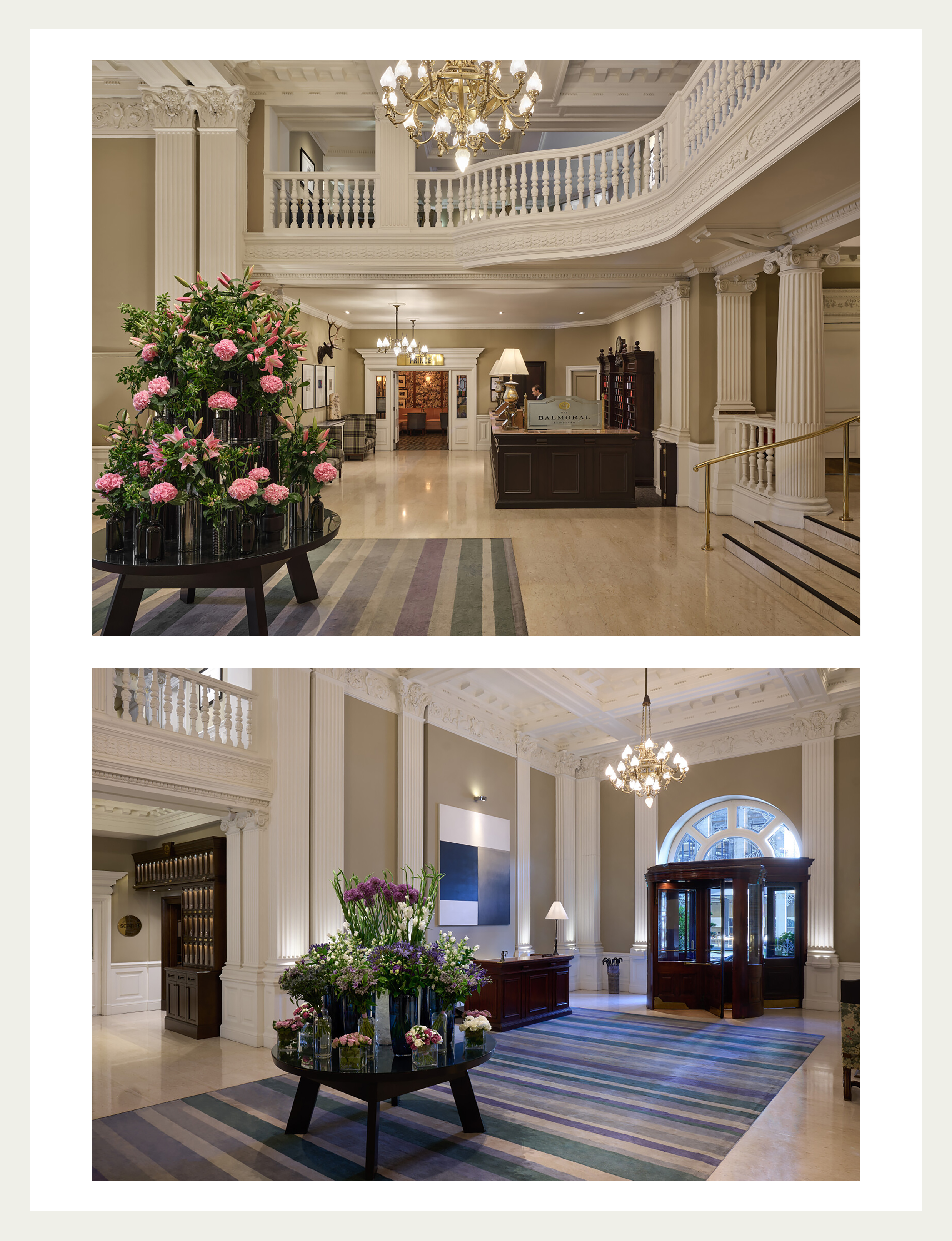 Edinburgh Scotland, lobby of The Balmoral Hotel