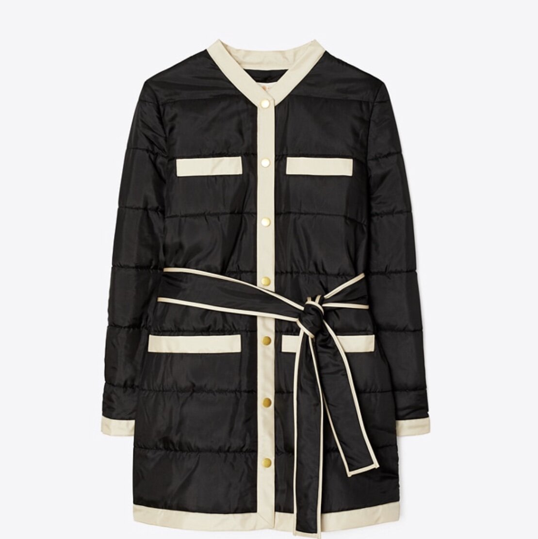 Tory Burch Long Quilted Jacket