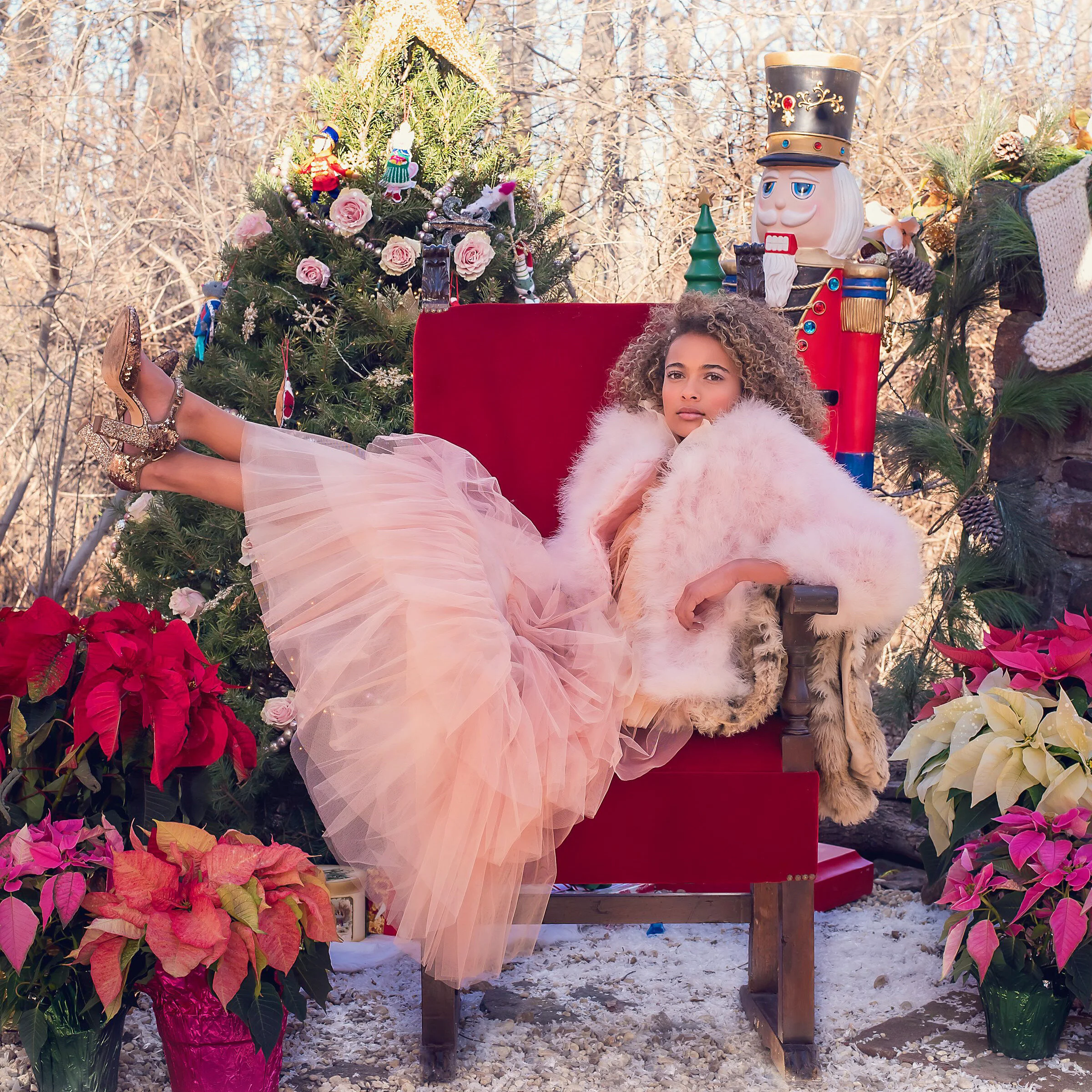 Deck The Halls With Festive Holiday Greenery & Pretty Holiday Dresses