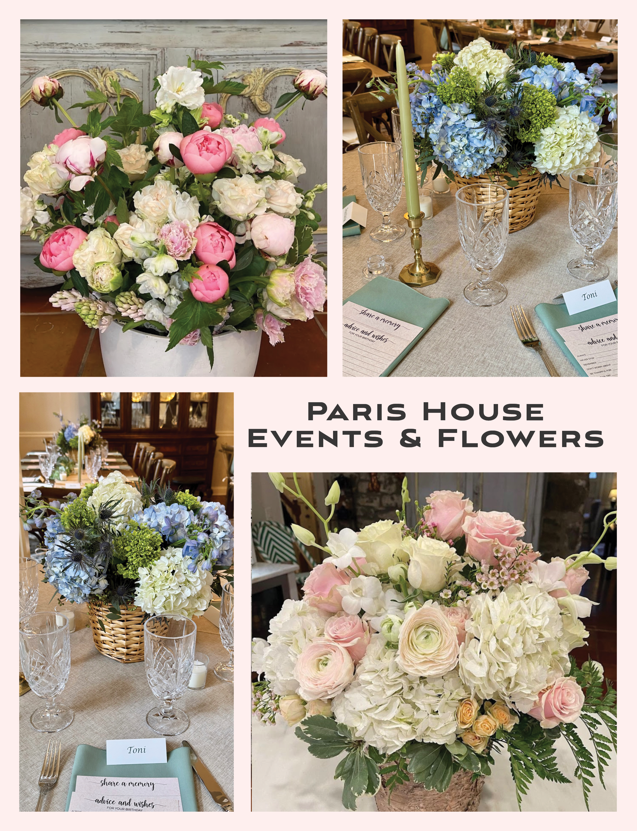 Paris House Events & Flowers
