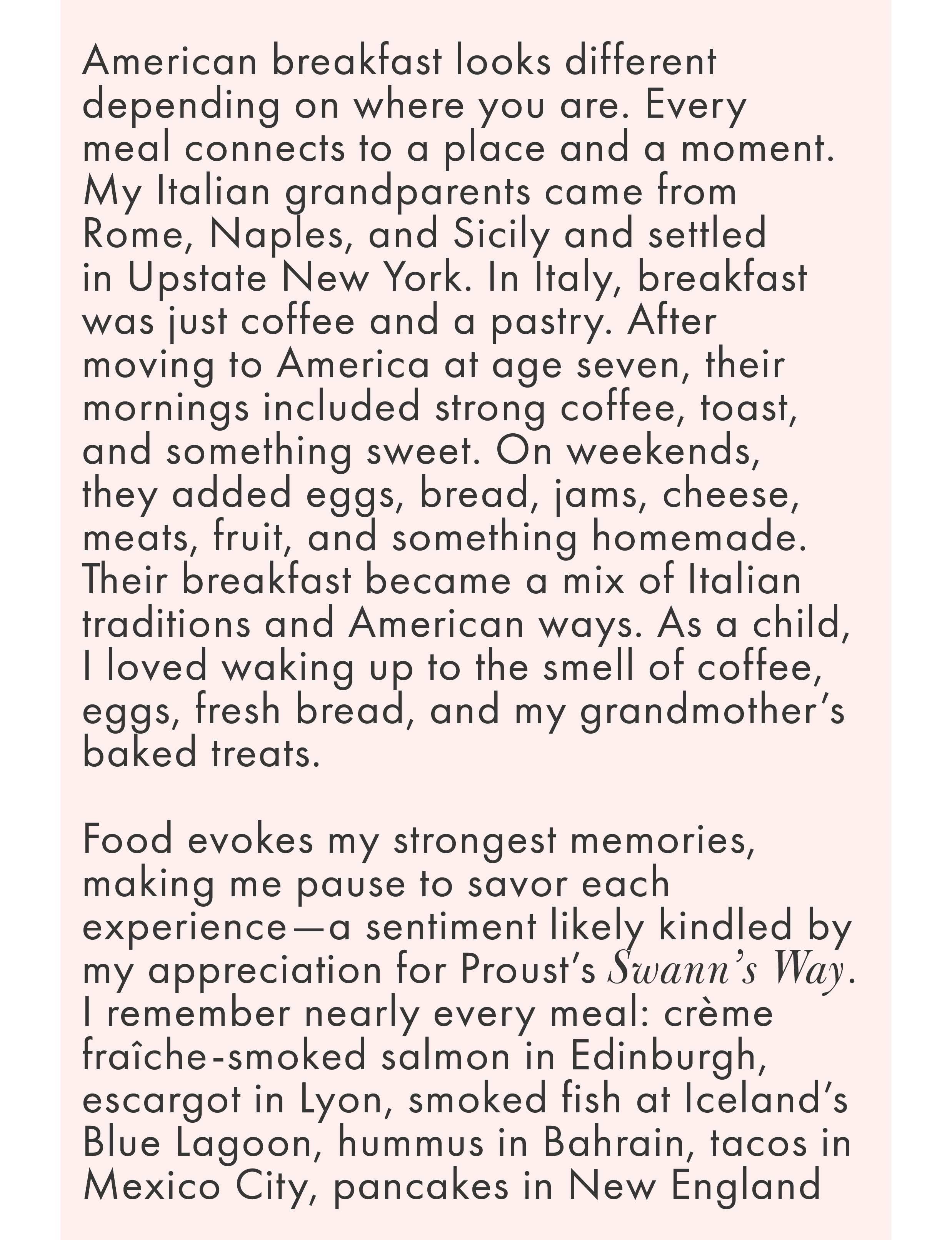 thoughts on an American breakfast