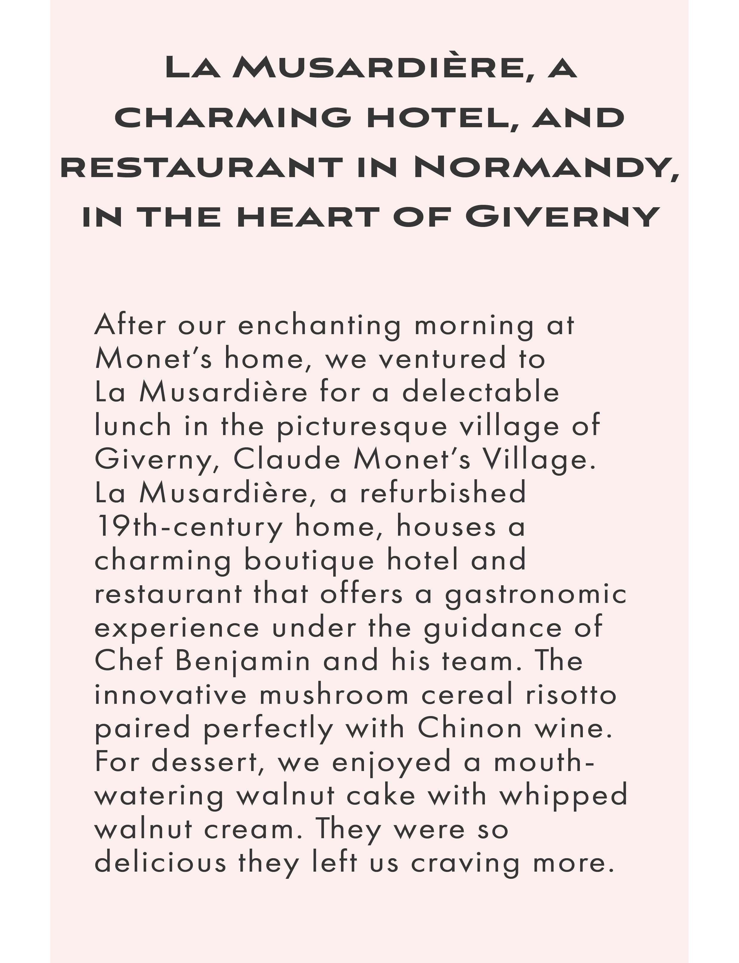 about La Musardière, A Charming Hotel, and Restaurant in Normandy, in the Heart of Giverny