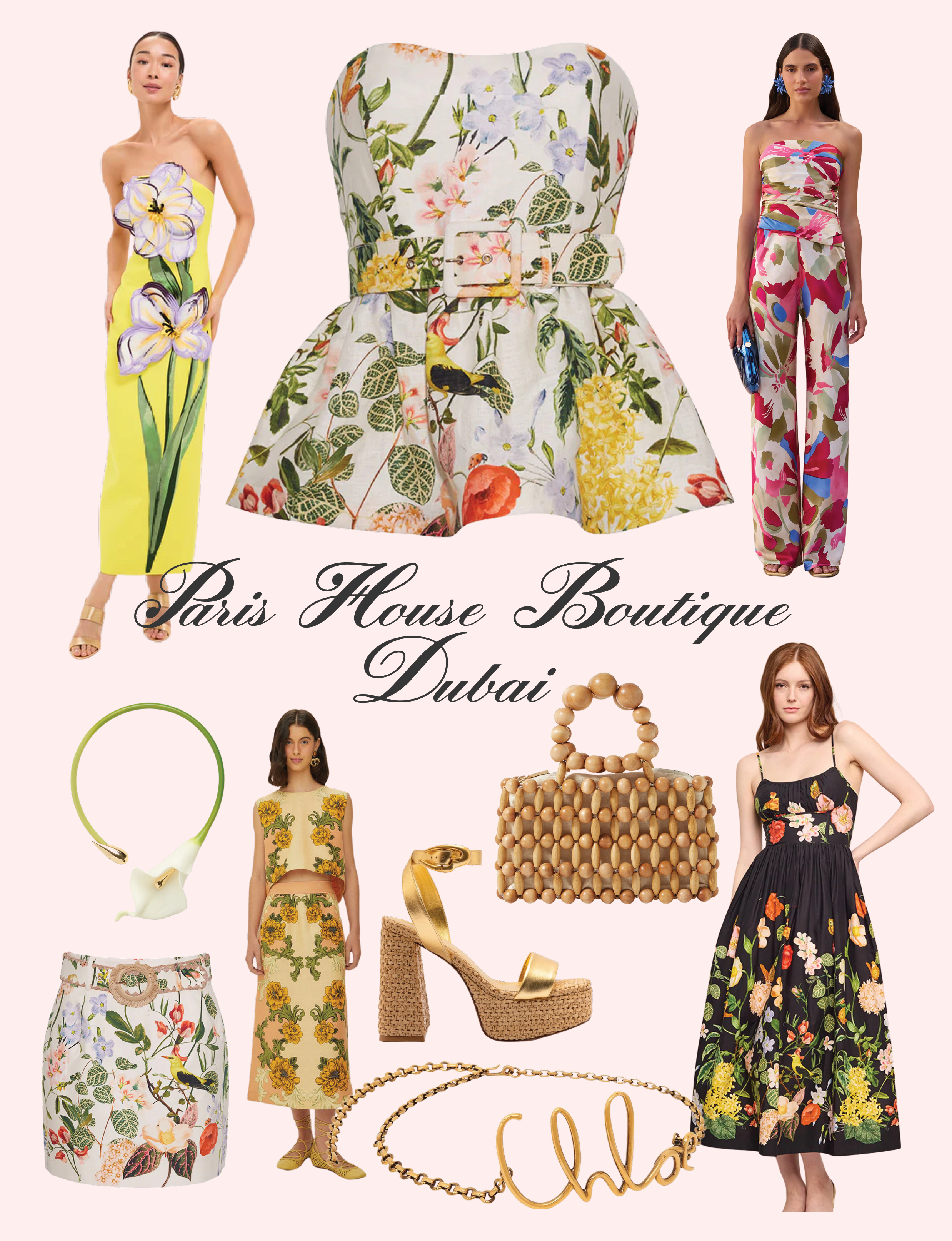floral apparel and accessories Dubai tourism fashion