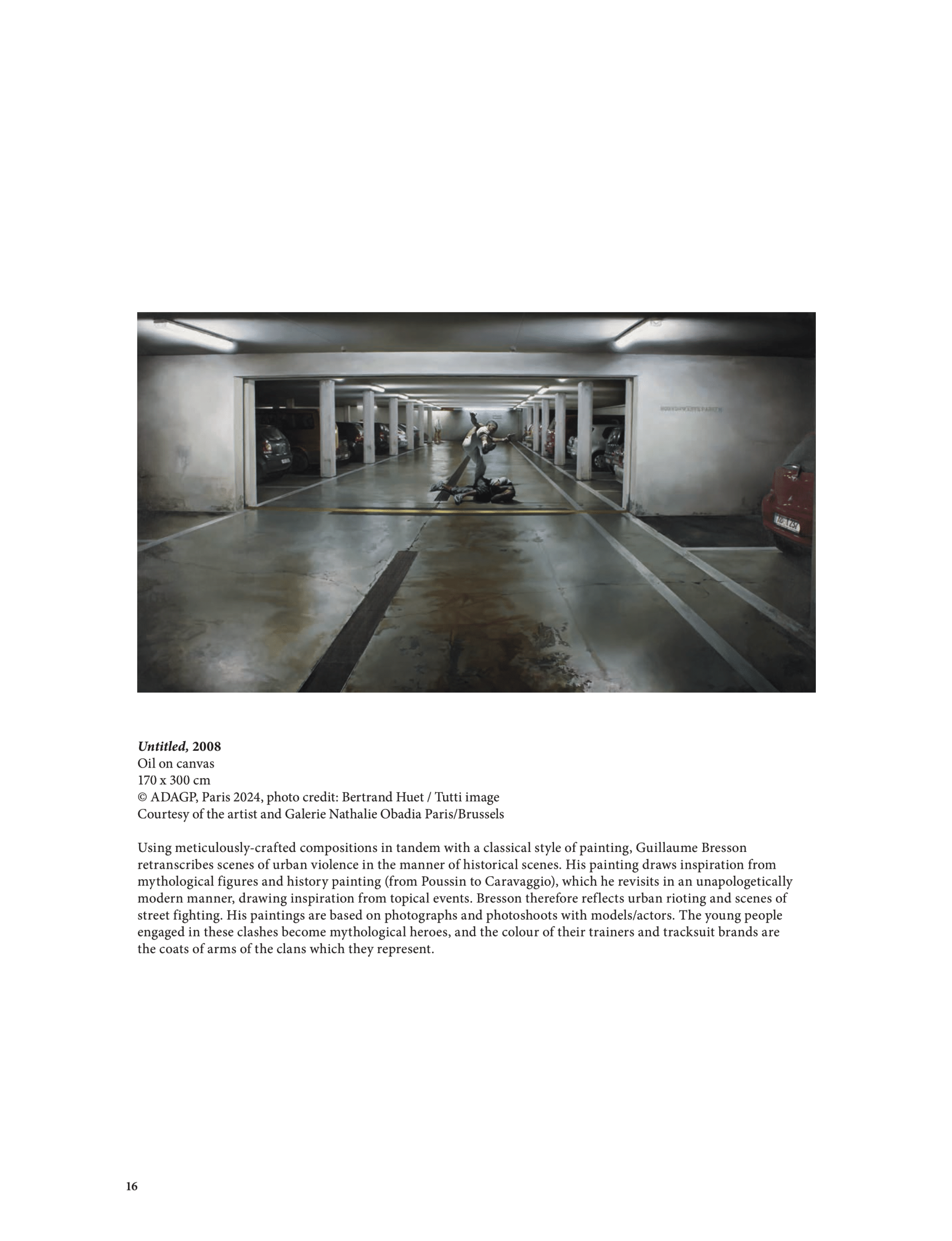 Untitled (2008), an oil on canvas measuring 170 x 300 cm by contemporary artist Guillaume Bresson