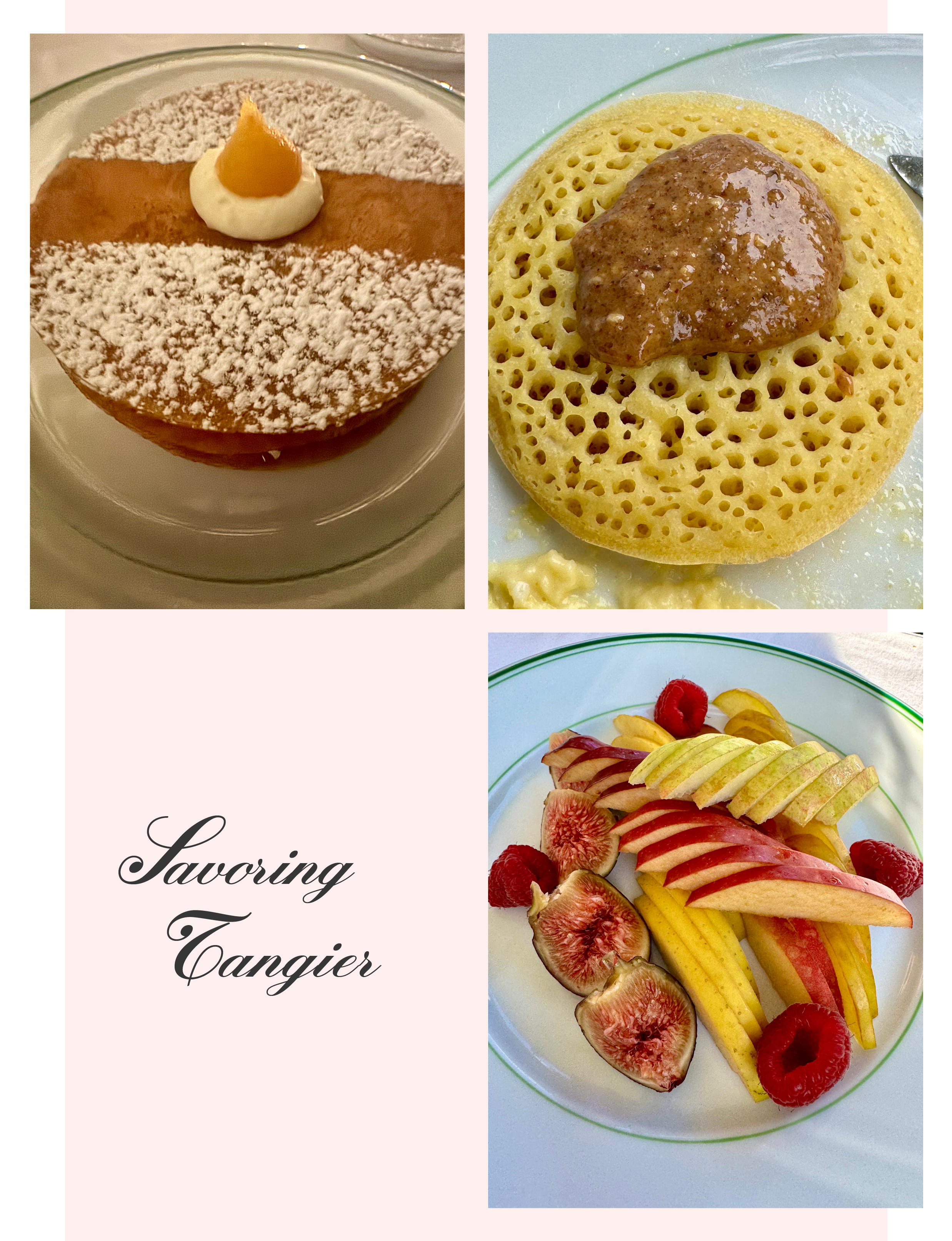 Savoring Tangier fine dining desserts at Villa Mabrouka