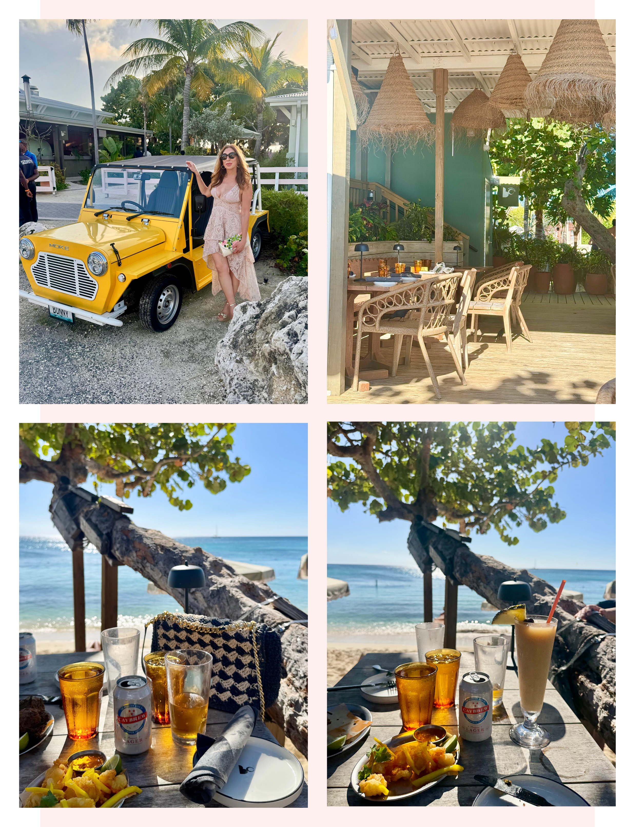 Dining on the beach at Grand Cayman