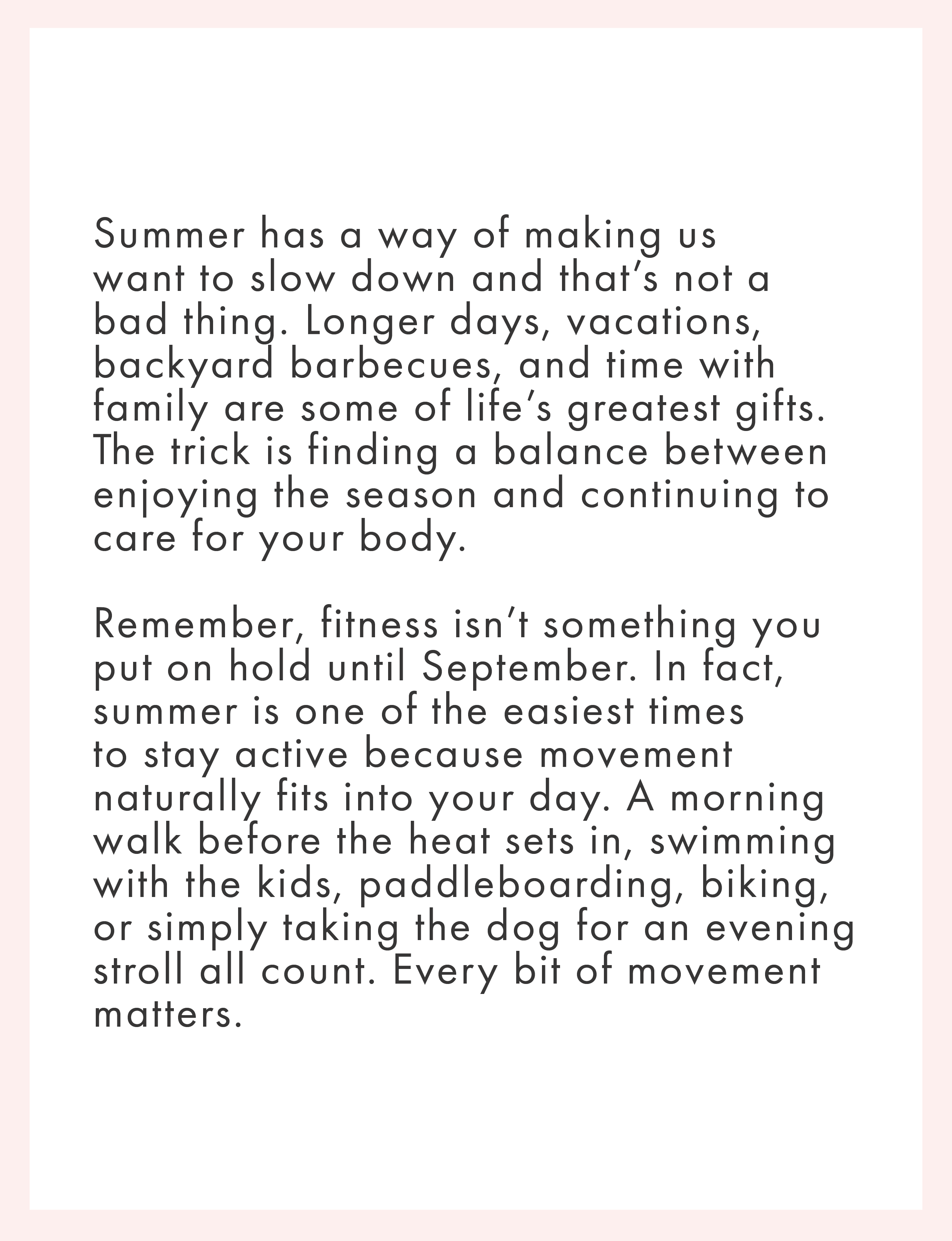ways to stay fit this summer
