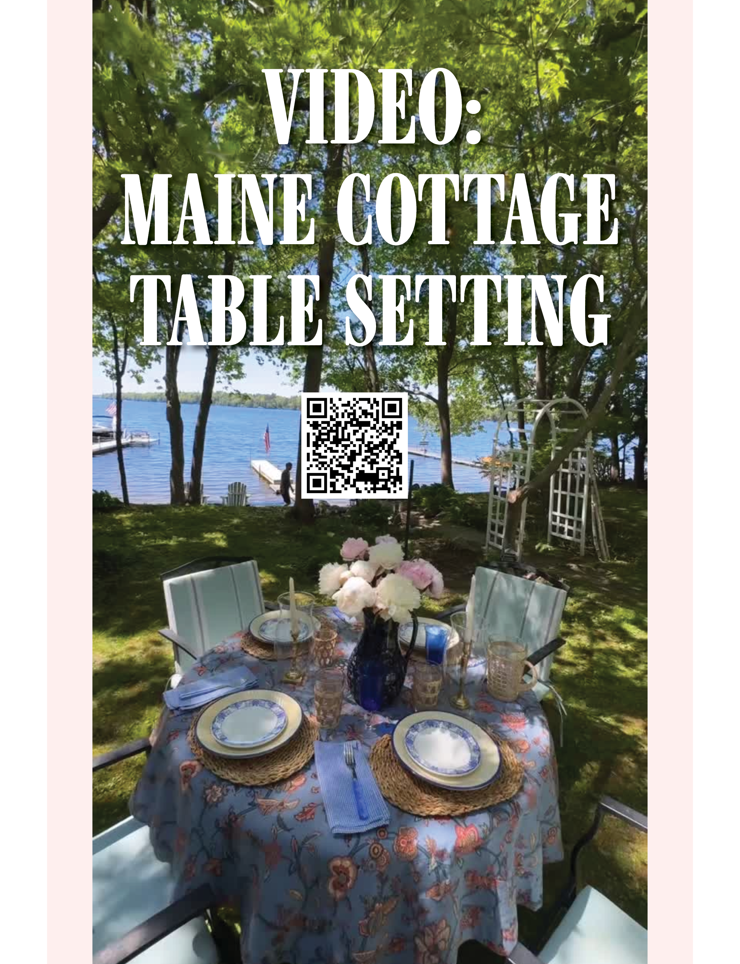 video of Maine cottage table setting
