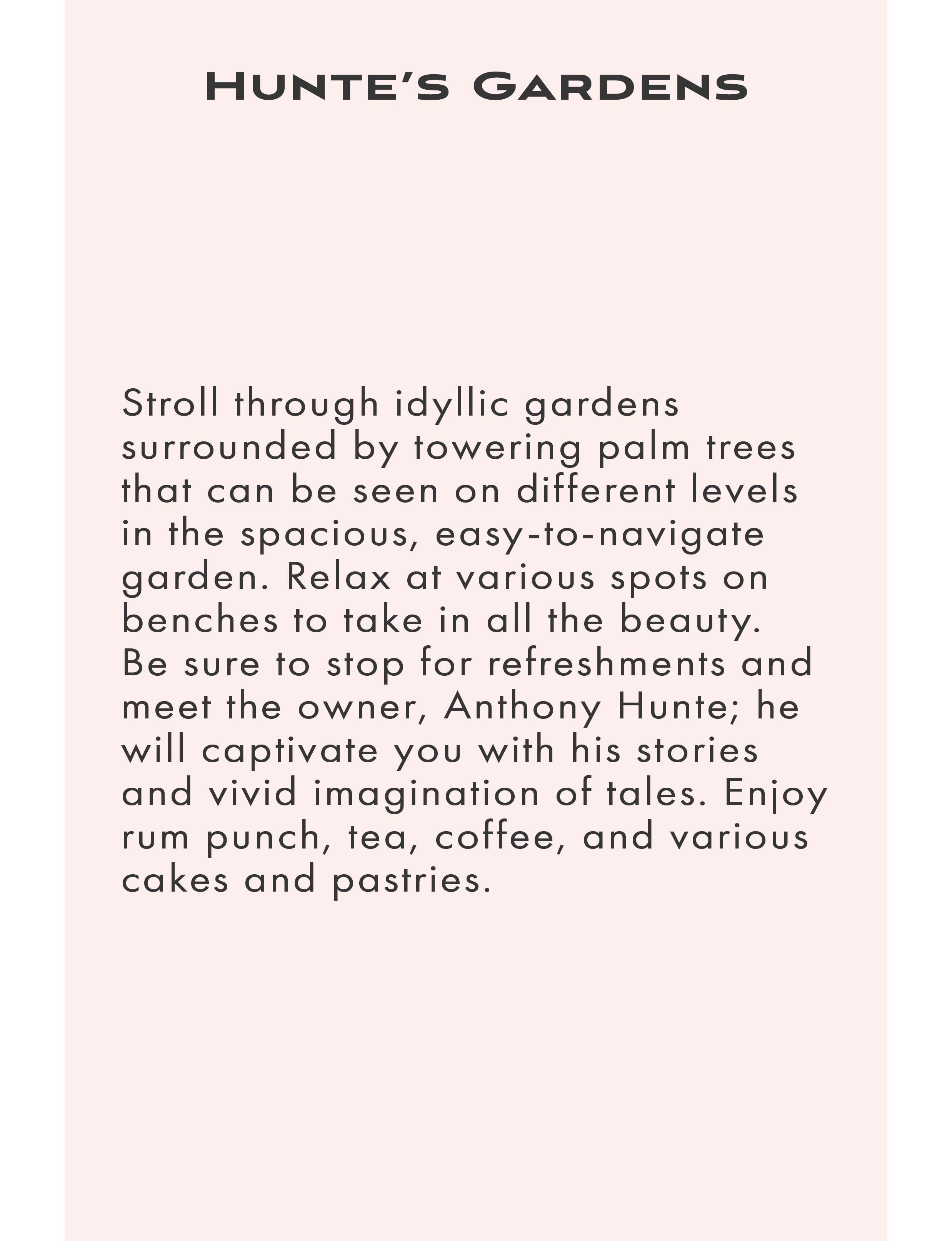 about Hunte's Gardens botanical garden in Saint Joseph, Barbados