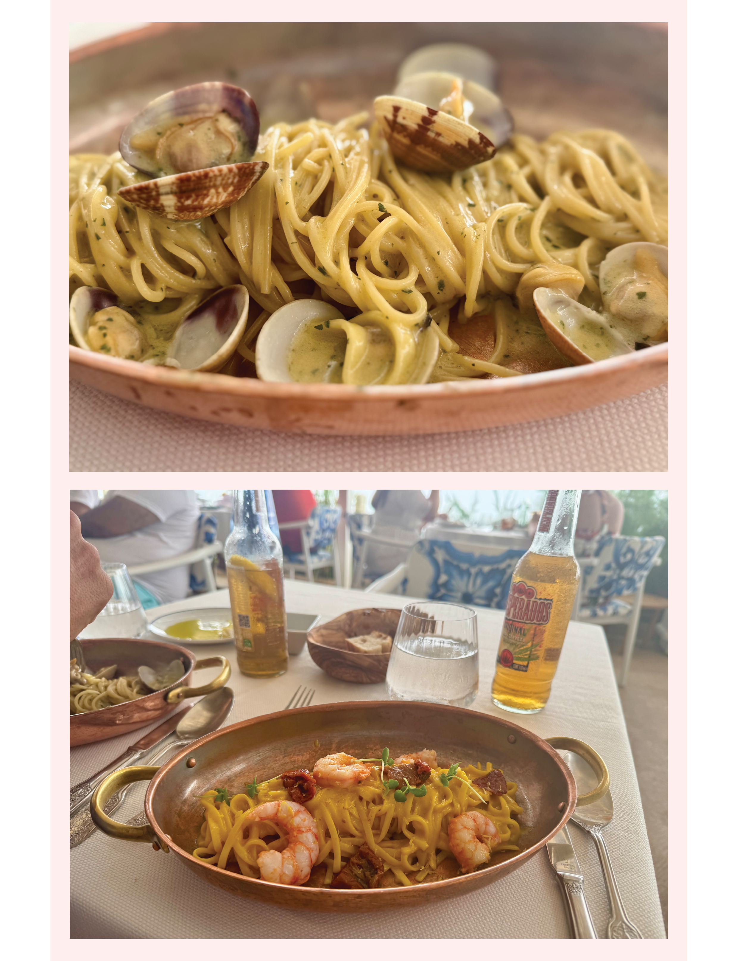 savor tagliolini with Sicilian lemon, saffron, and red prawns at La Cabane Marbella Spain