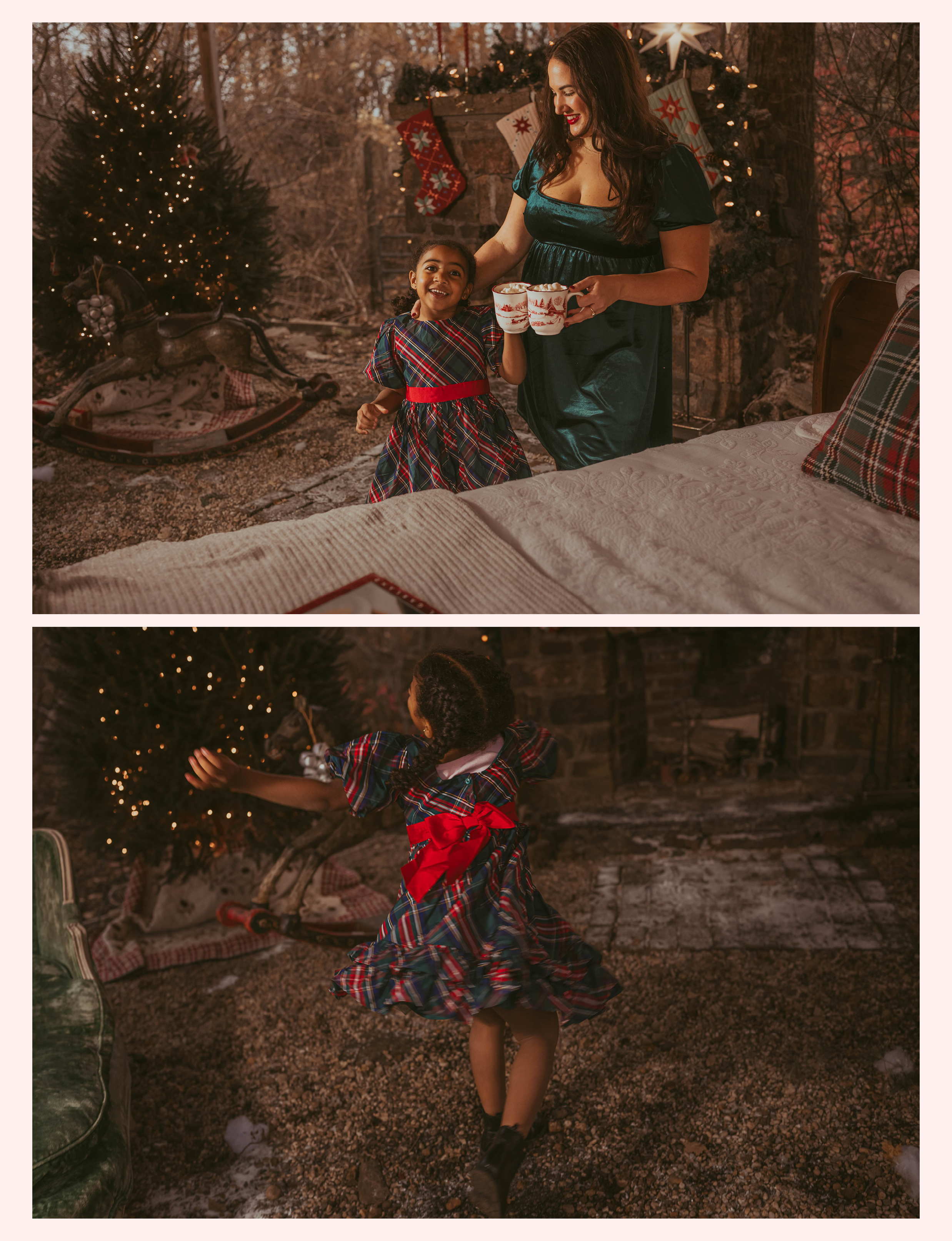 Mother daughter Christmas photos