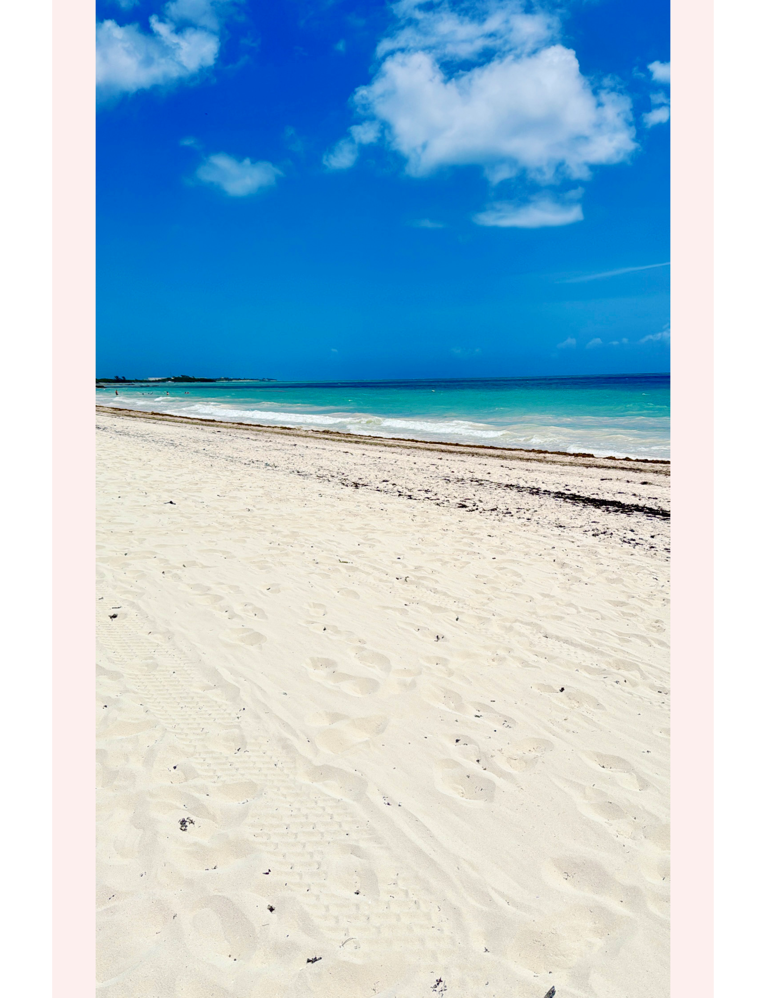 Mexico Tropical beach destination with fine white sand and clear shallow water.
