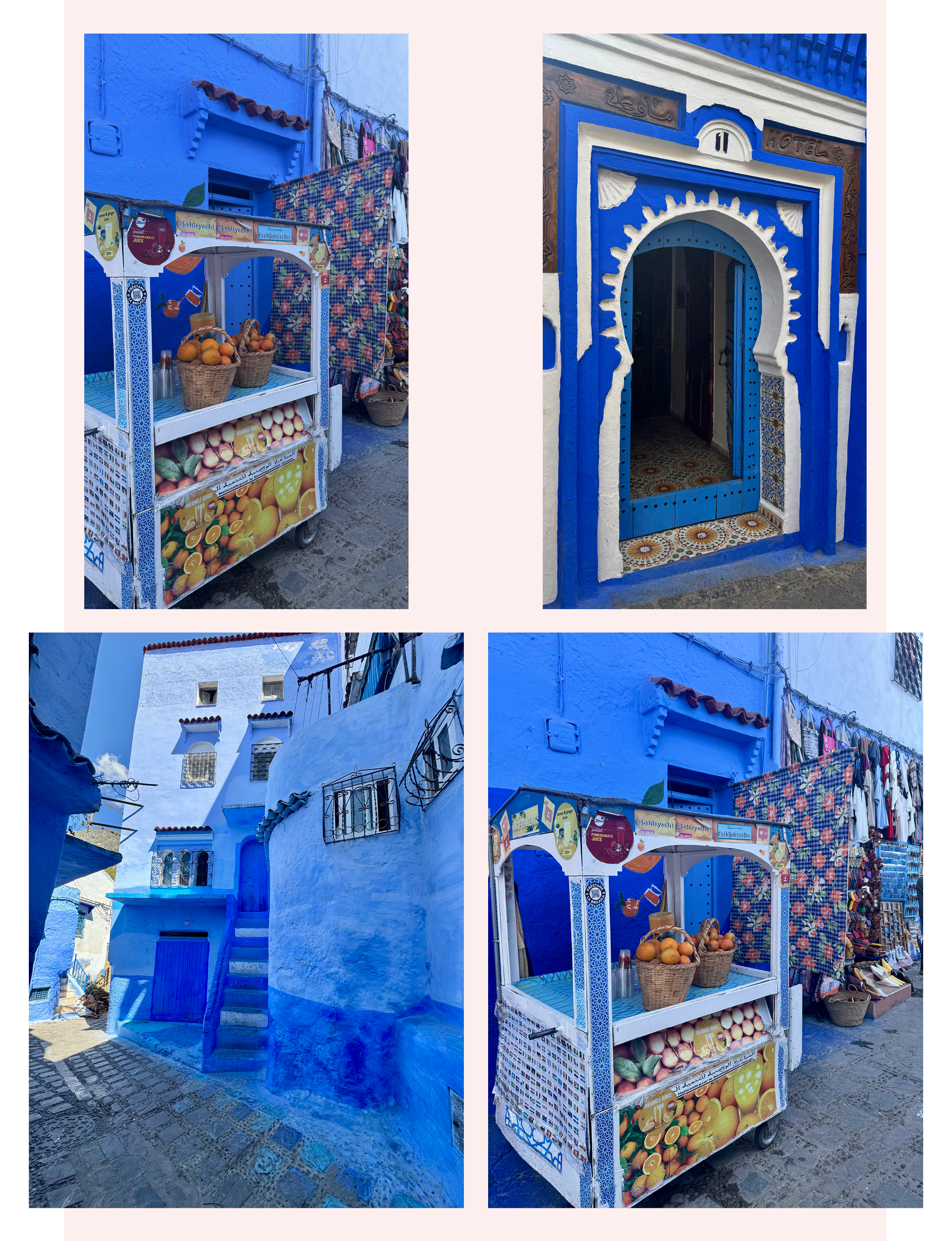 Blue buildings Chefchaouen Morocco Blue City