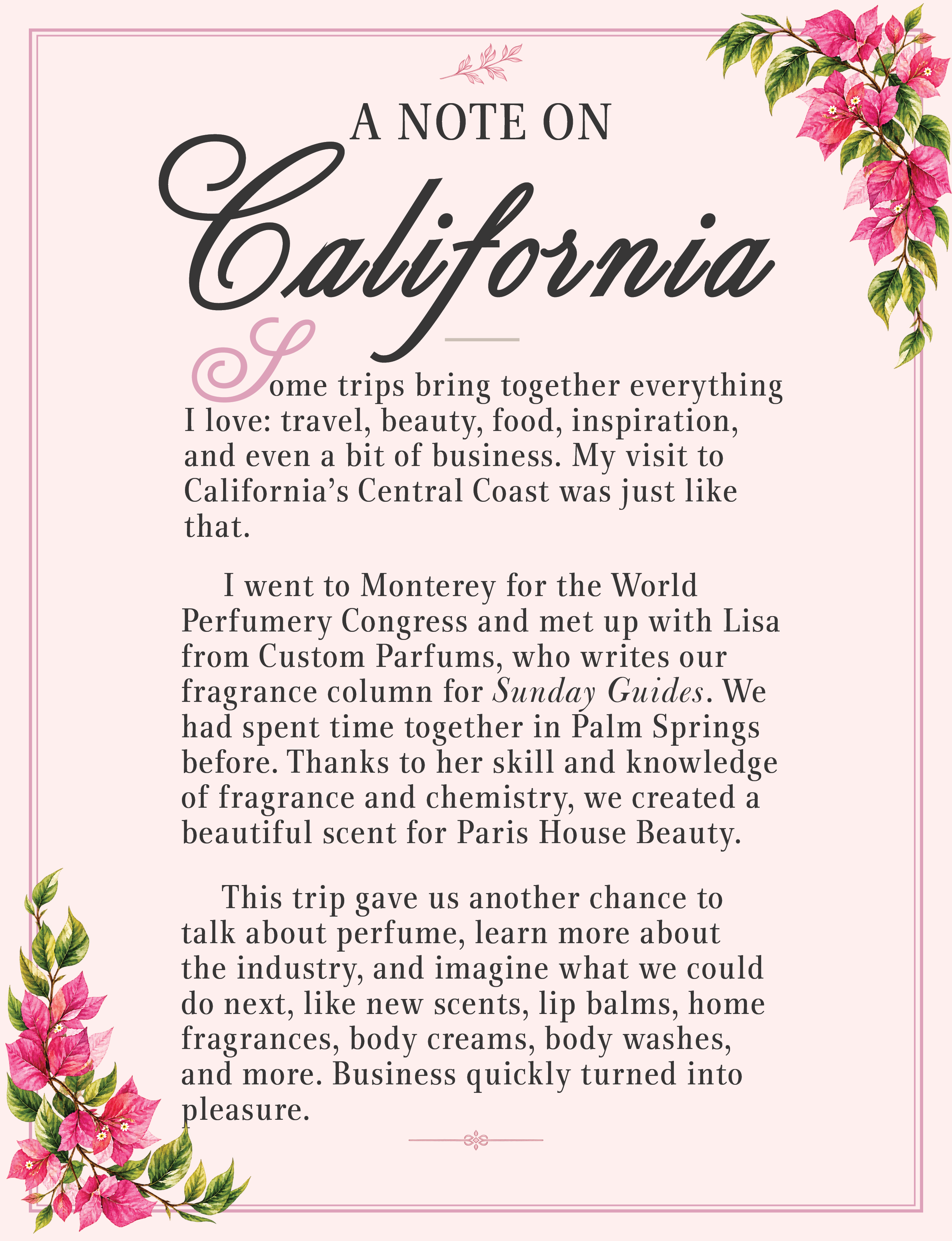 A note on California travel Fall 2026