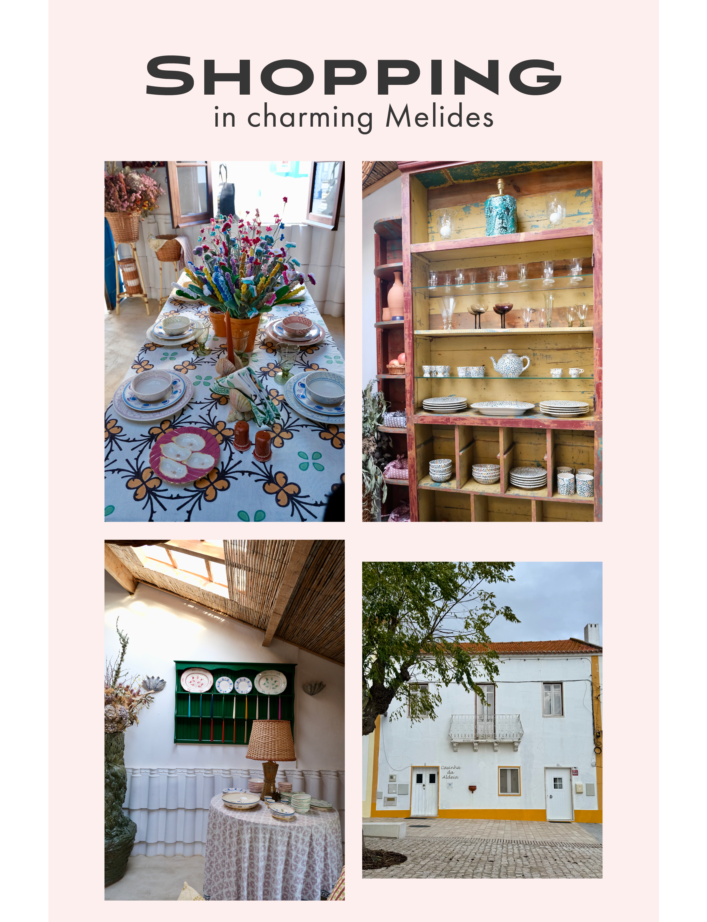 Shopping in charming Melides Portugal