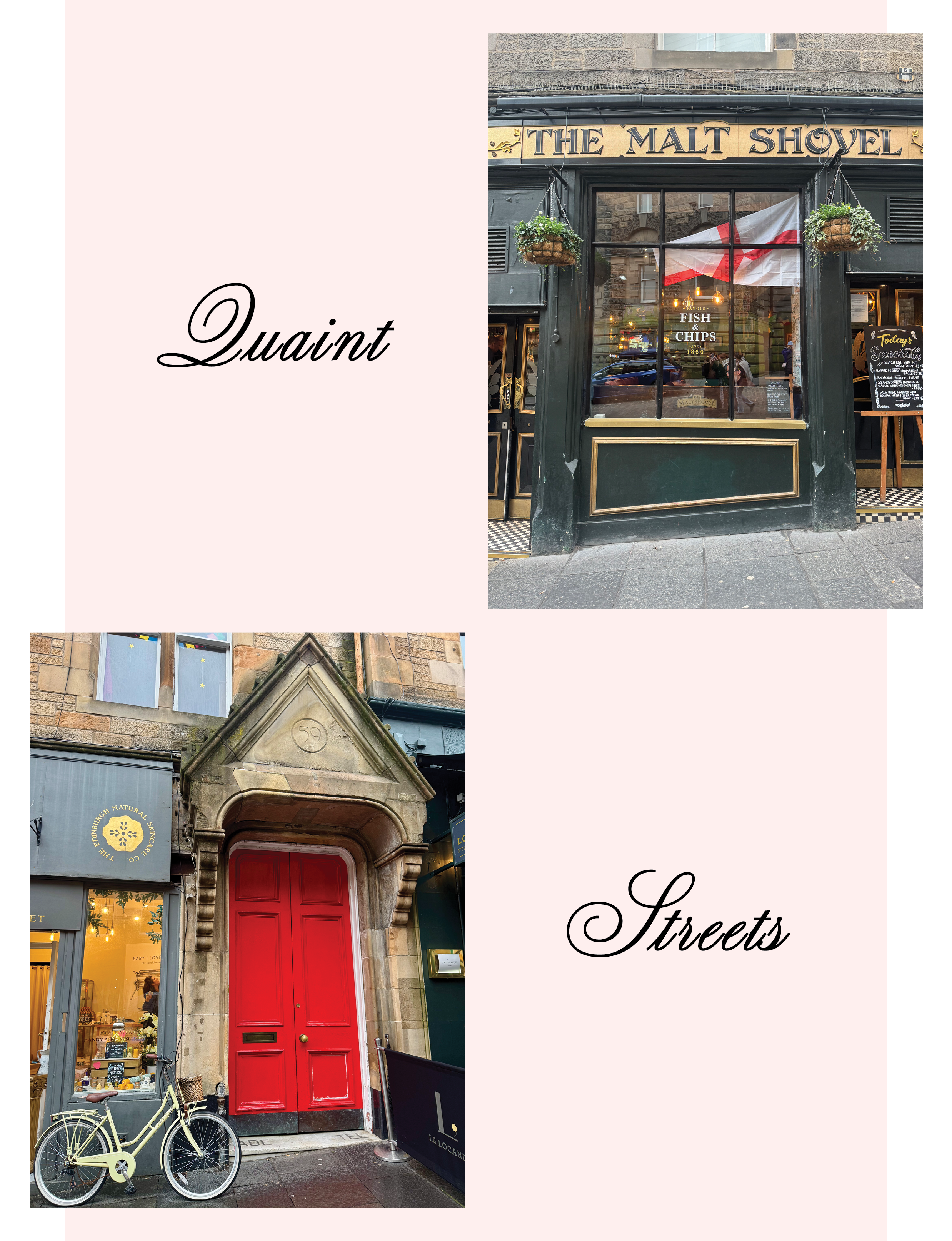 Quaint streets in Scotland
