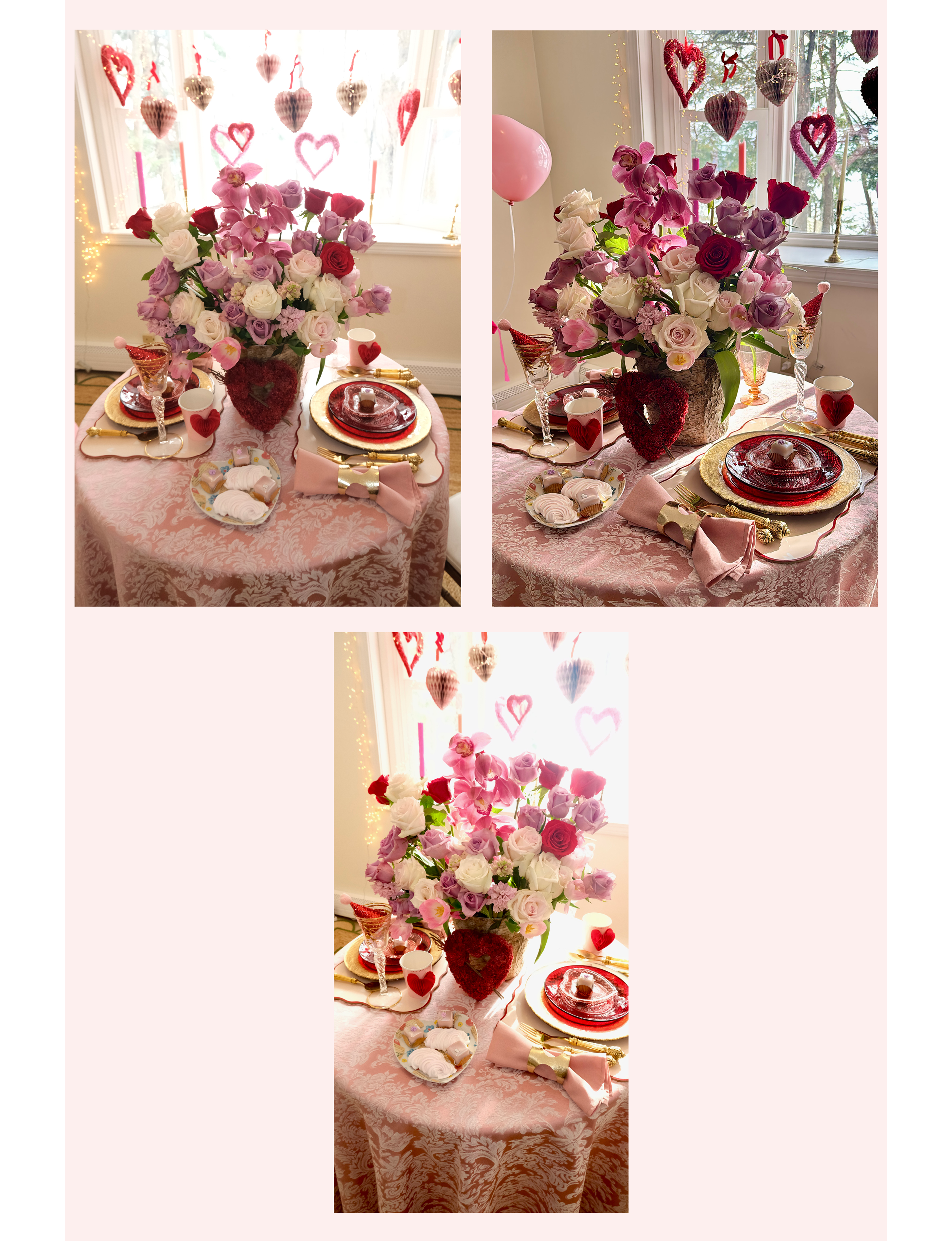 Paris House styled 3 gorgeous tables with Ultimate Textiles tablecloths