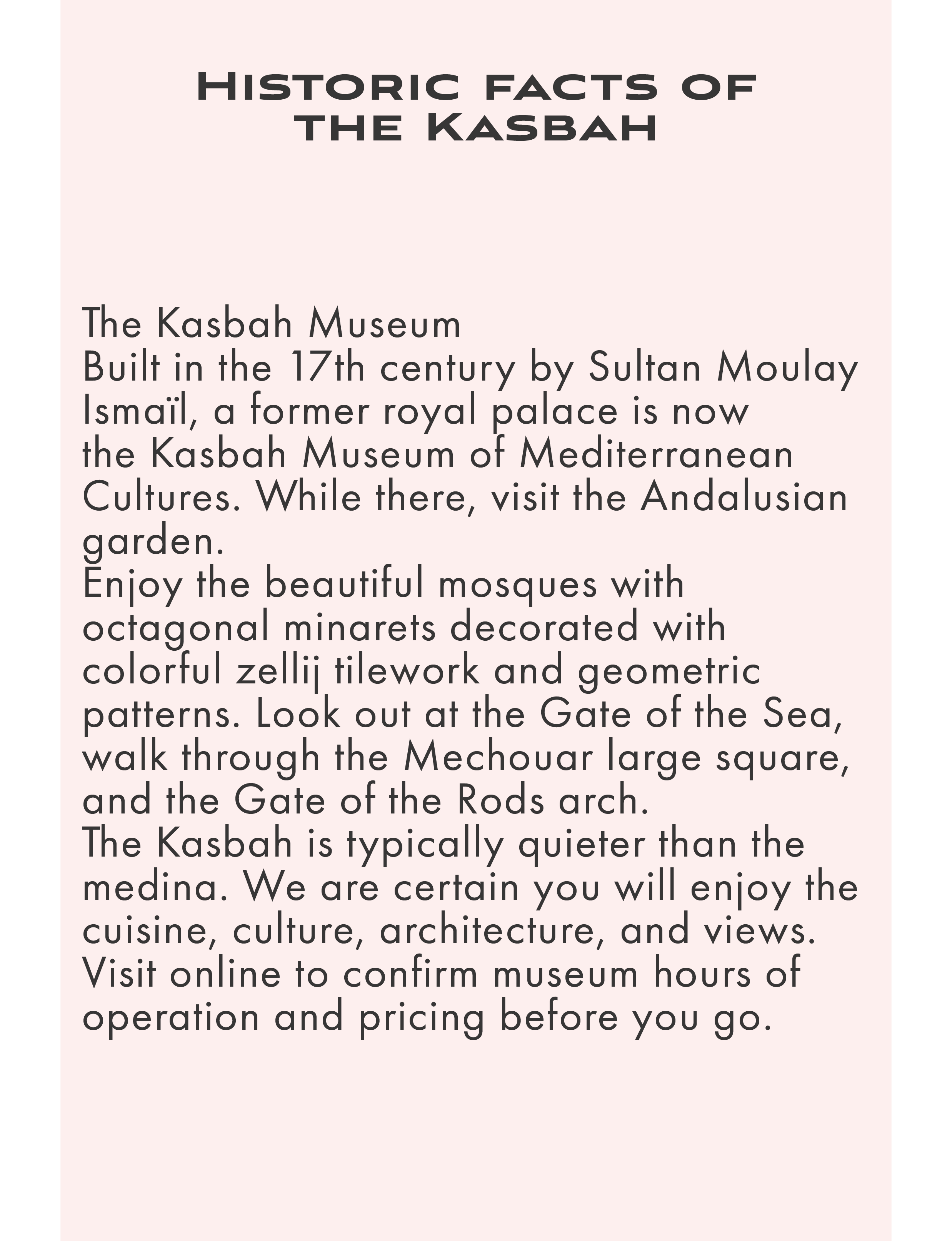 History of The Kasbah of Tangier