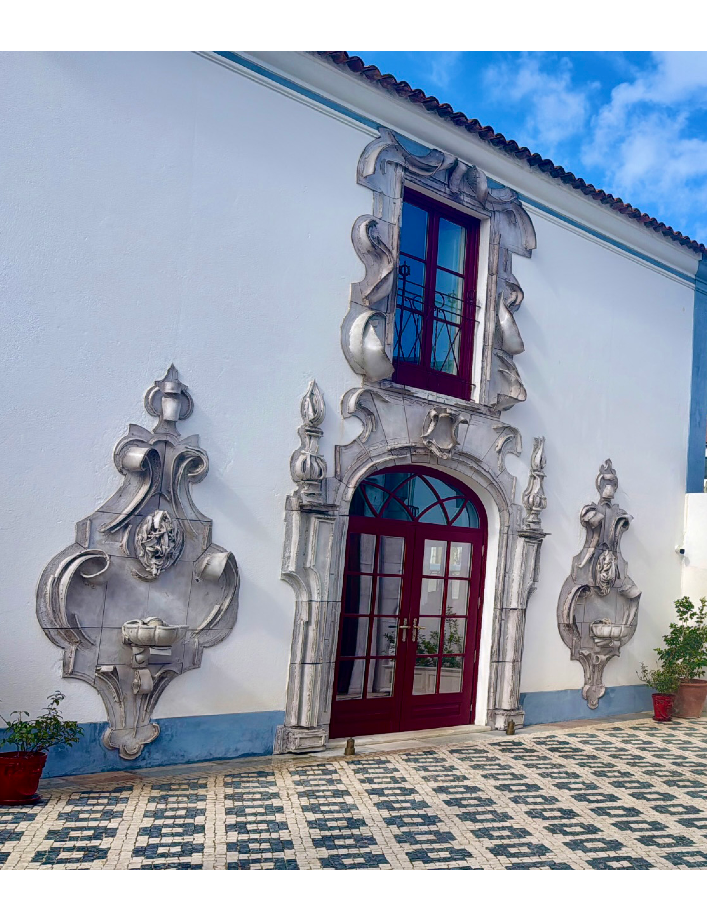 Melides Portugal Hotel Vermelho exterior with detailed silver accents