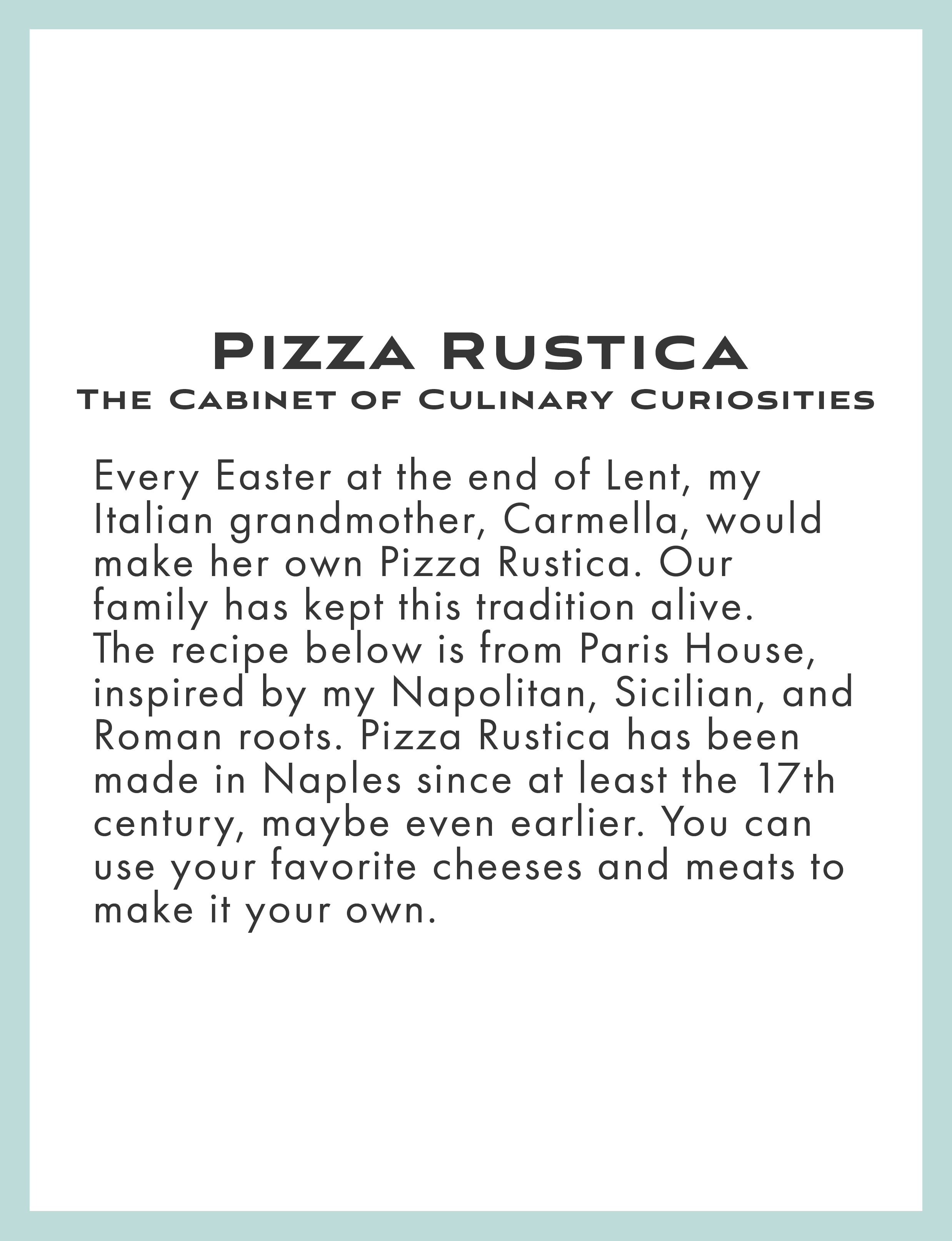 Pizza Rustica