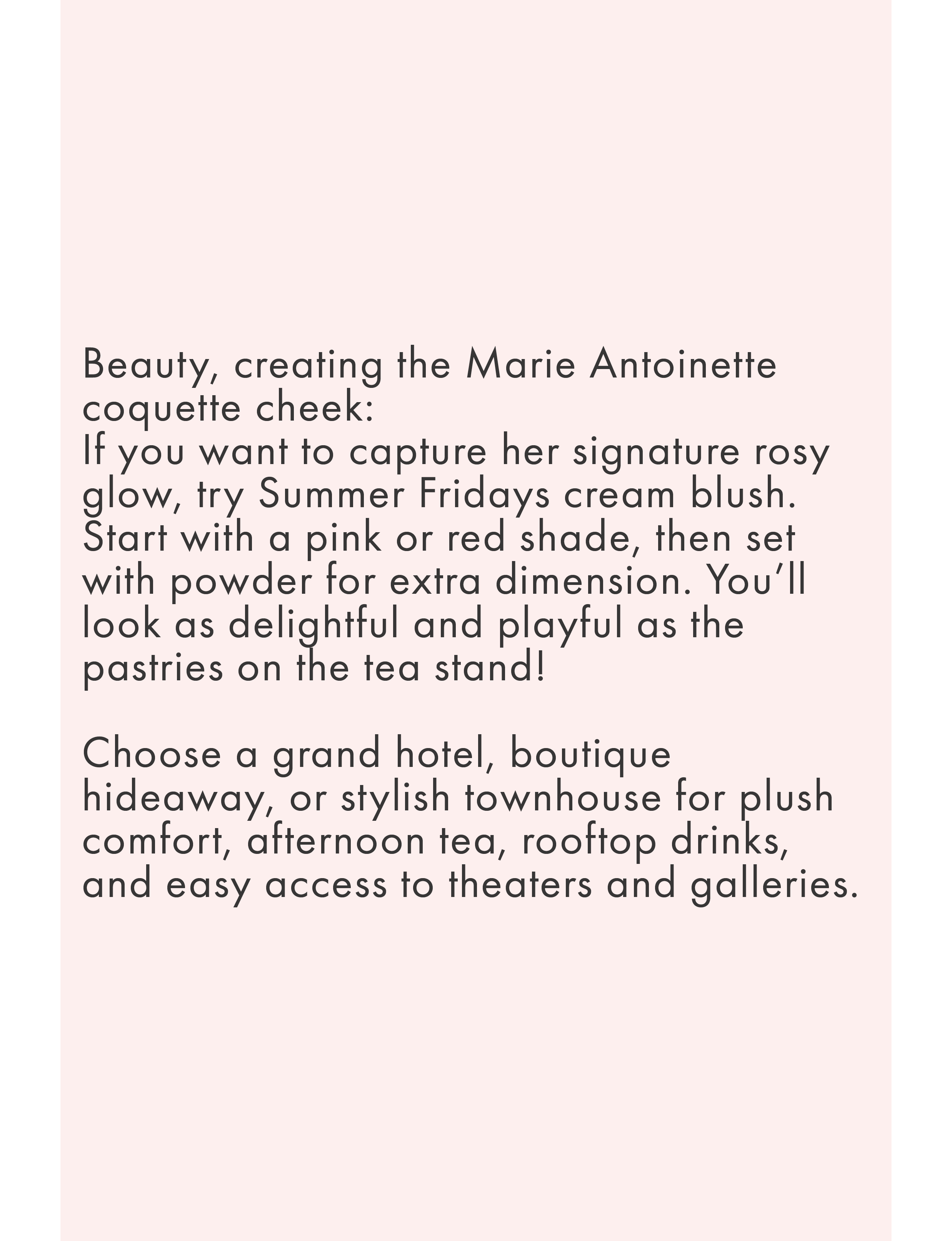 Makeup tips tutorial how to create a Marie Antoinette style coquette cheek