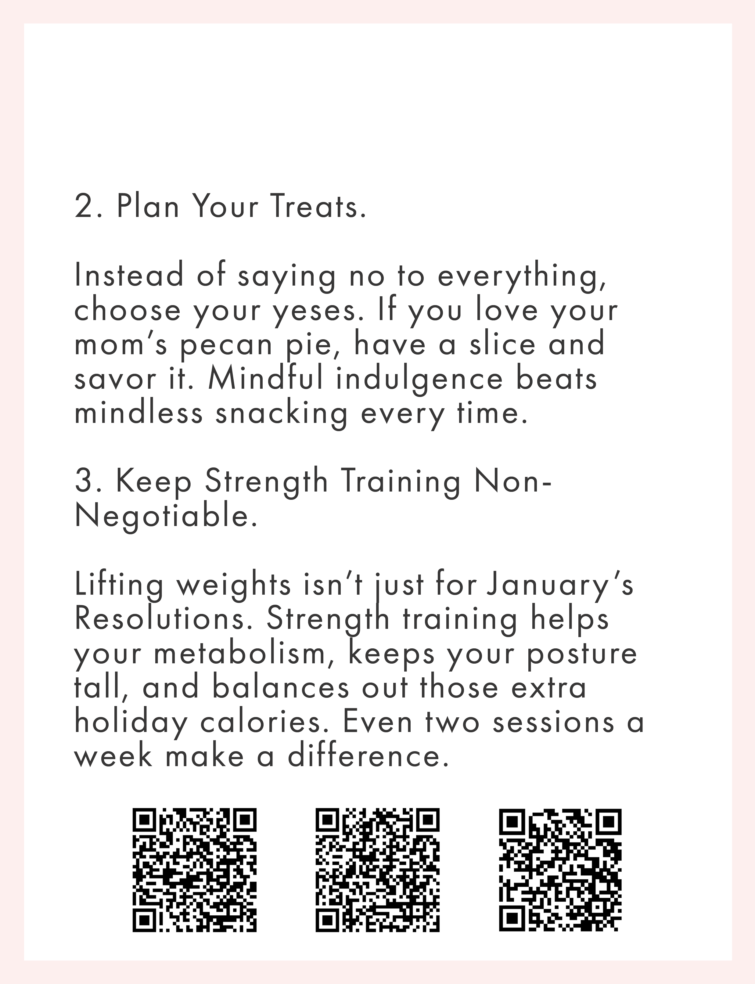 winter fitness tips include mindful eating and strength training