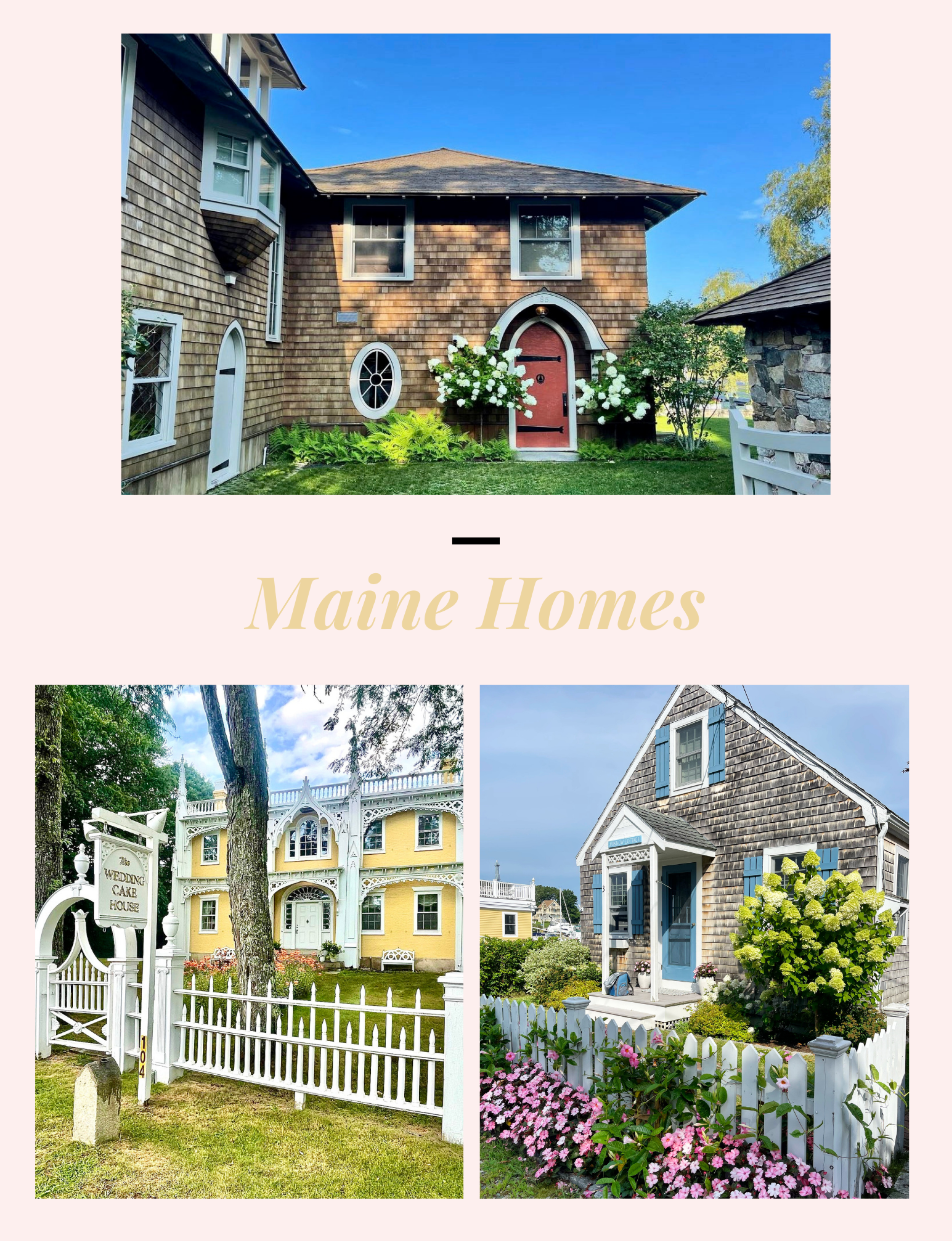 collage of Maine homes