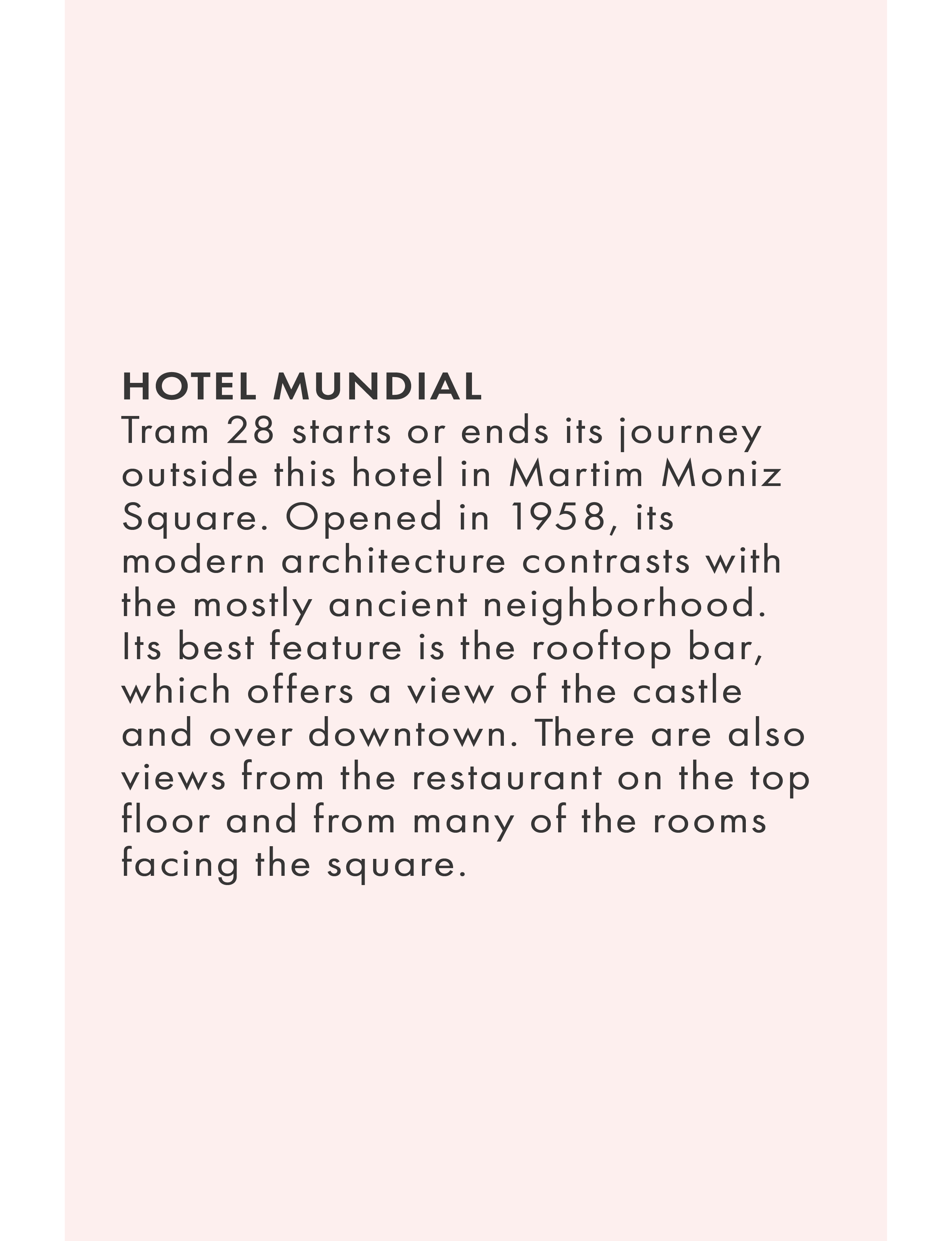 About Hotel Mundial in Lisbon Portugal