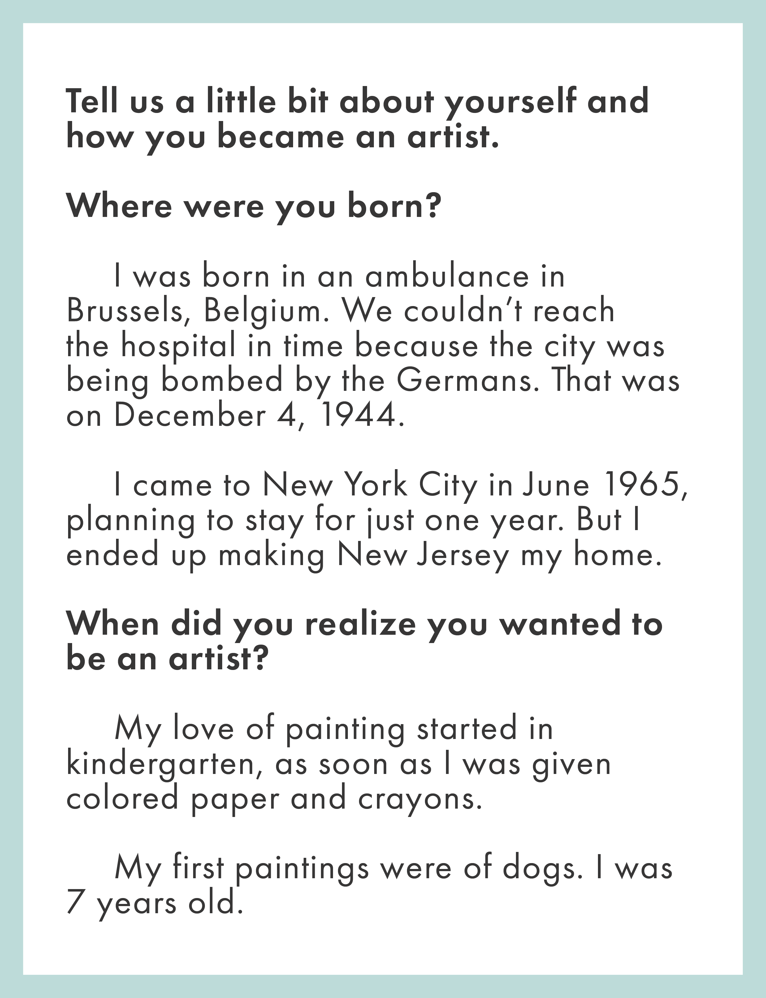 Interview with Artist Therese Allebe Ambrose
