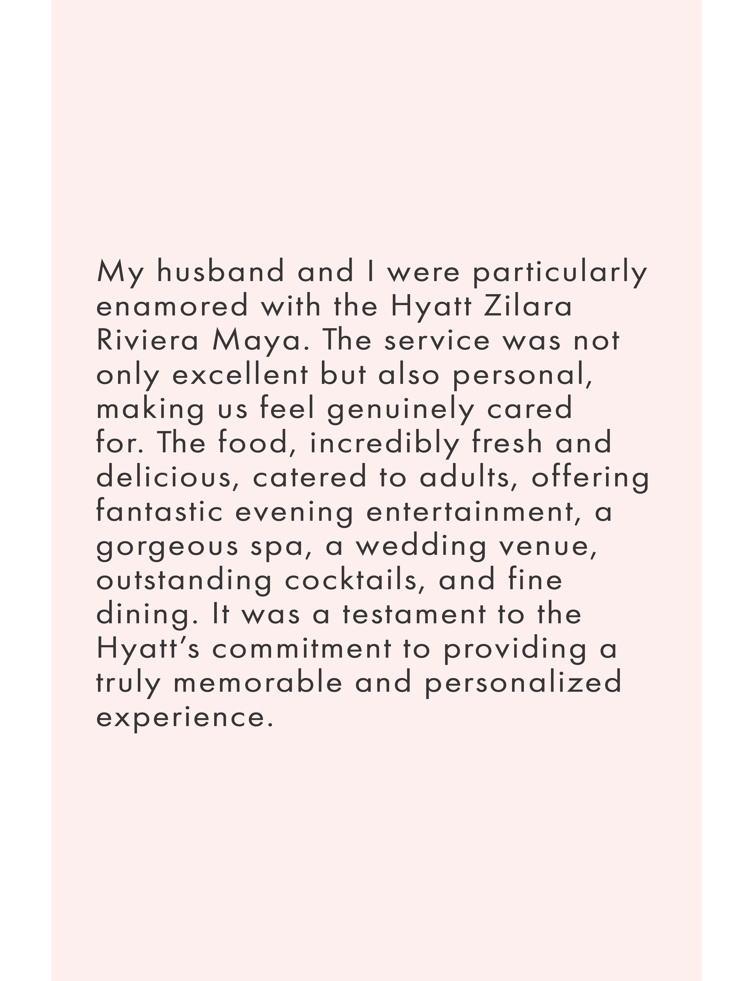 review of Hyatt Zilara Riviera Maya