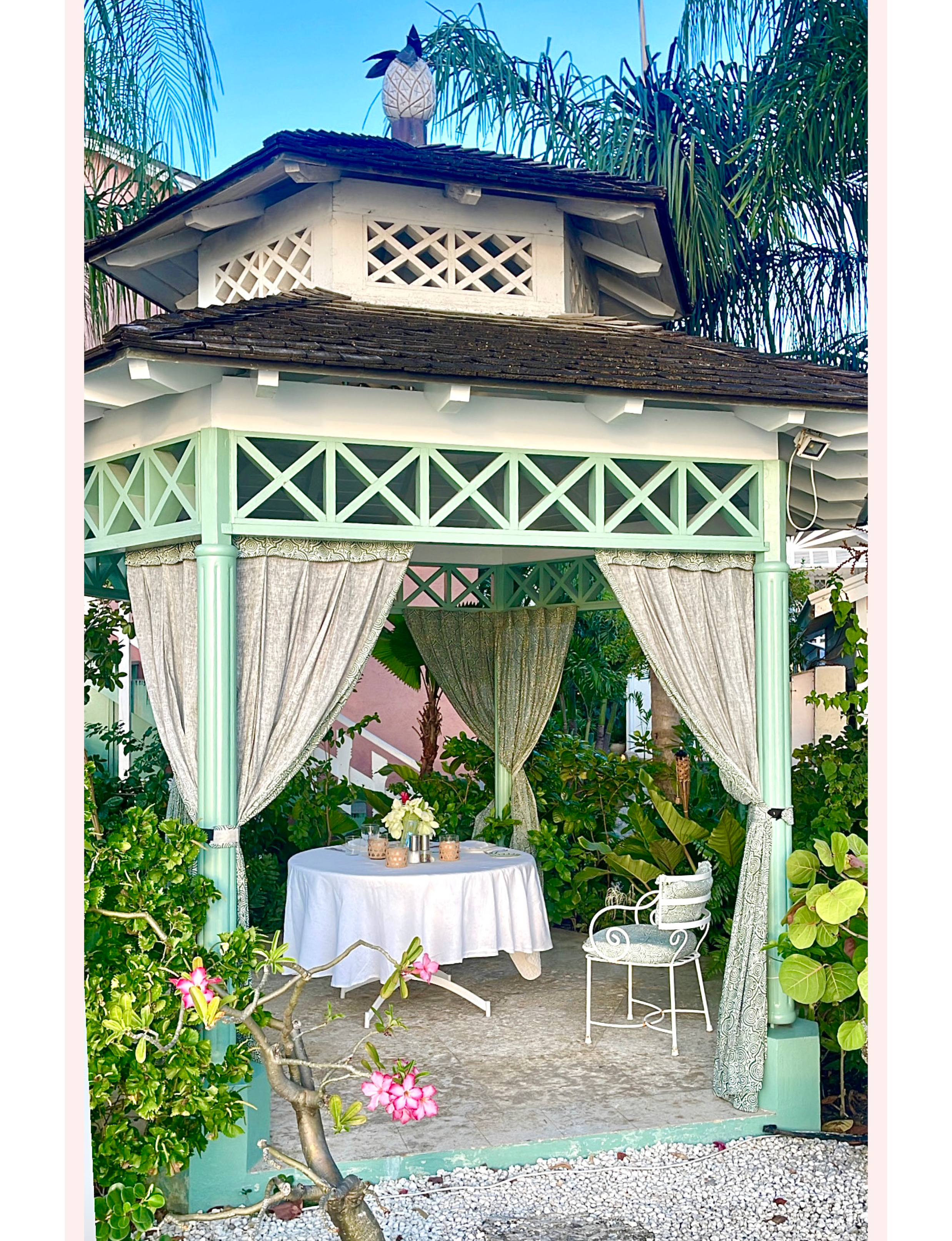 Cobblers Cove Barbados gazebo outdoor dining